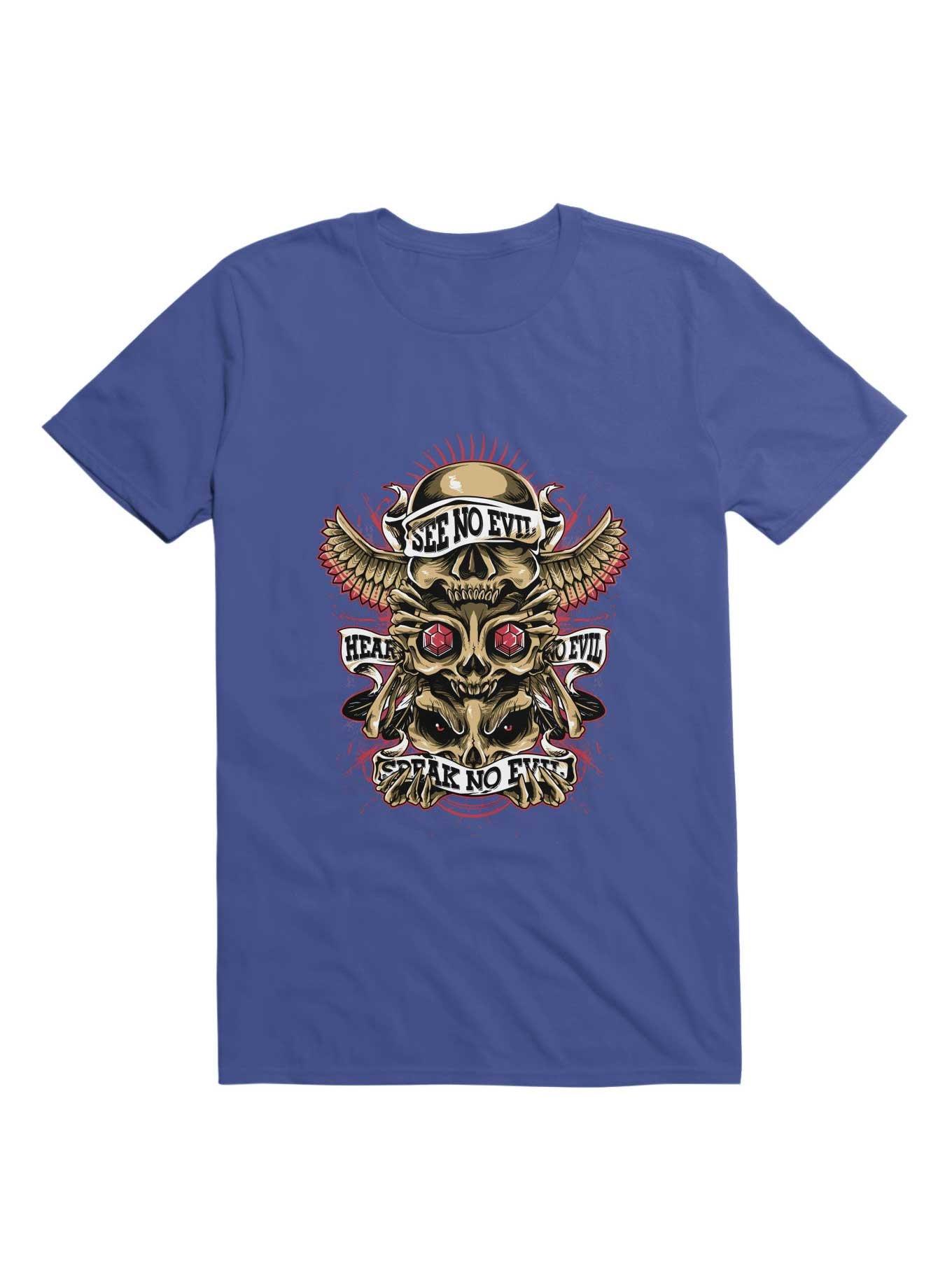 Skull Totem T-Shirt, ROYAL, hi-res