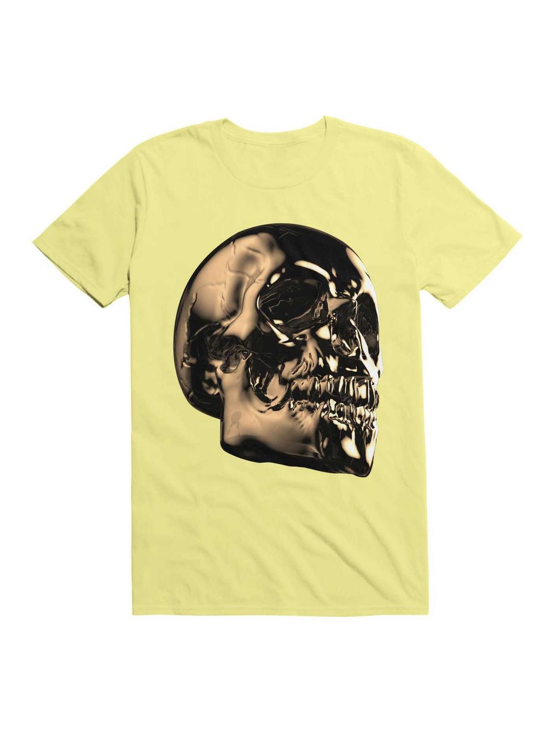 The Golden Skull For The Dark But Loud In You T-Shirt, CORN SILK, hi-res