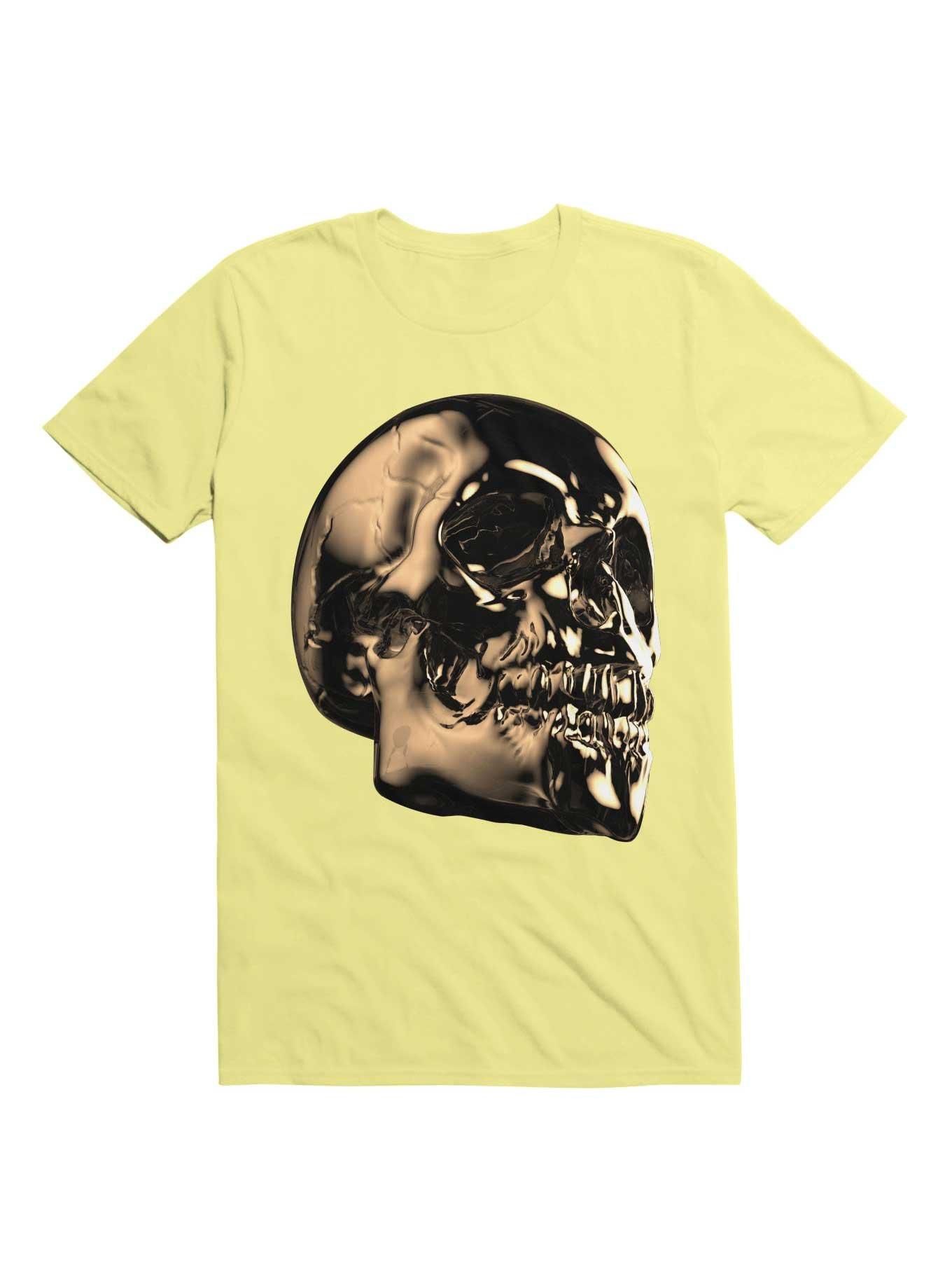 The Golden Skull For The Dark But Loud In You T-Shirt, CORN SILK, hi-res