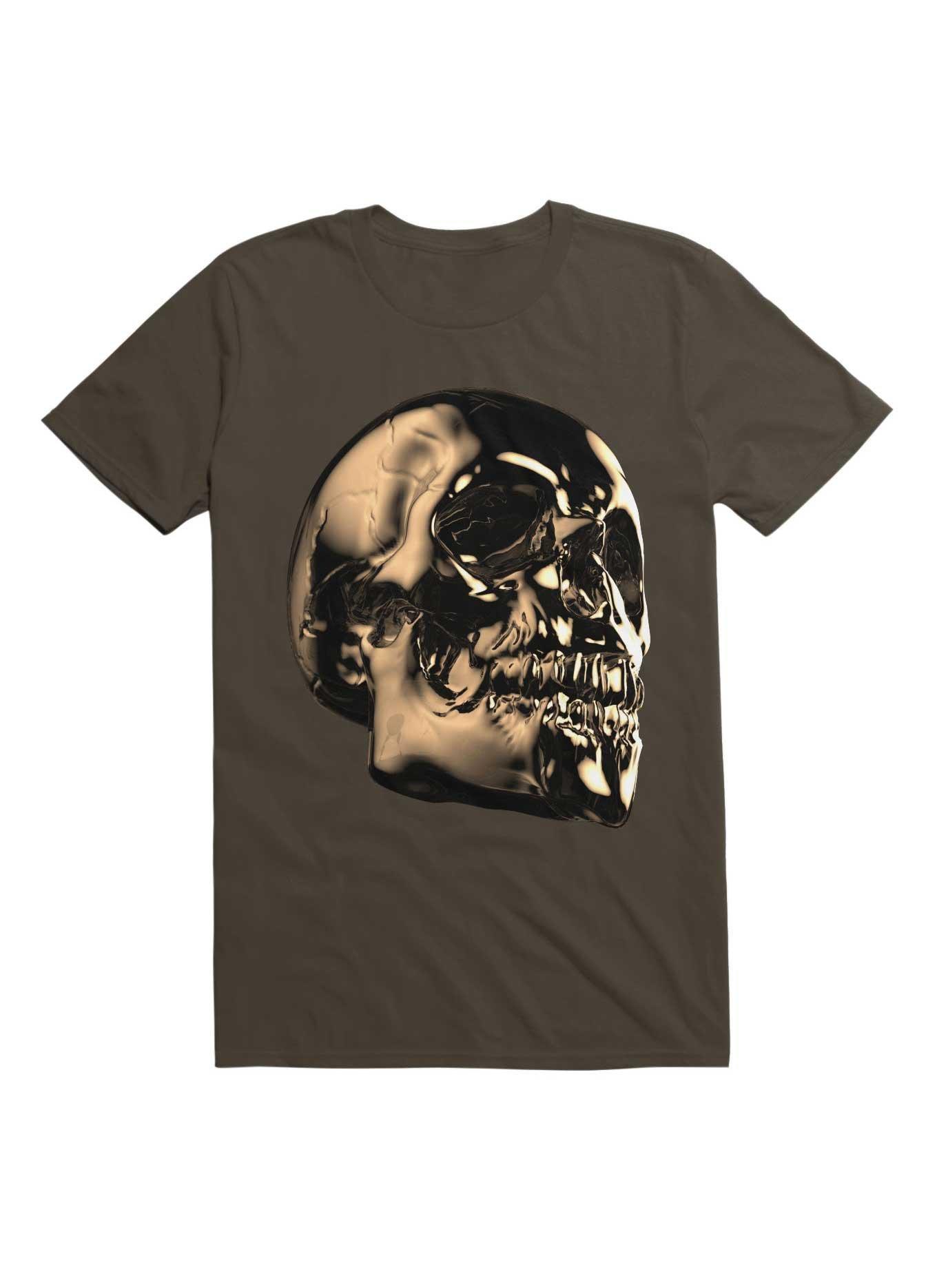 The Golden Skull For The Dark But Loud In You T-Shirt, DARK CHOCOLATE, hi-res