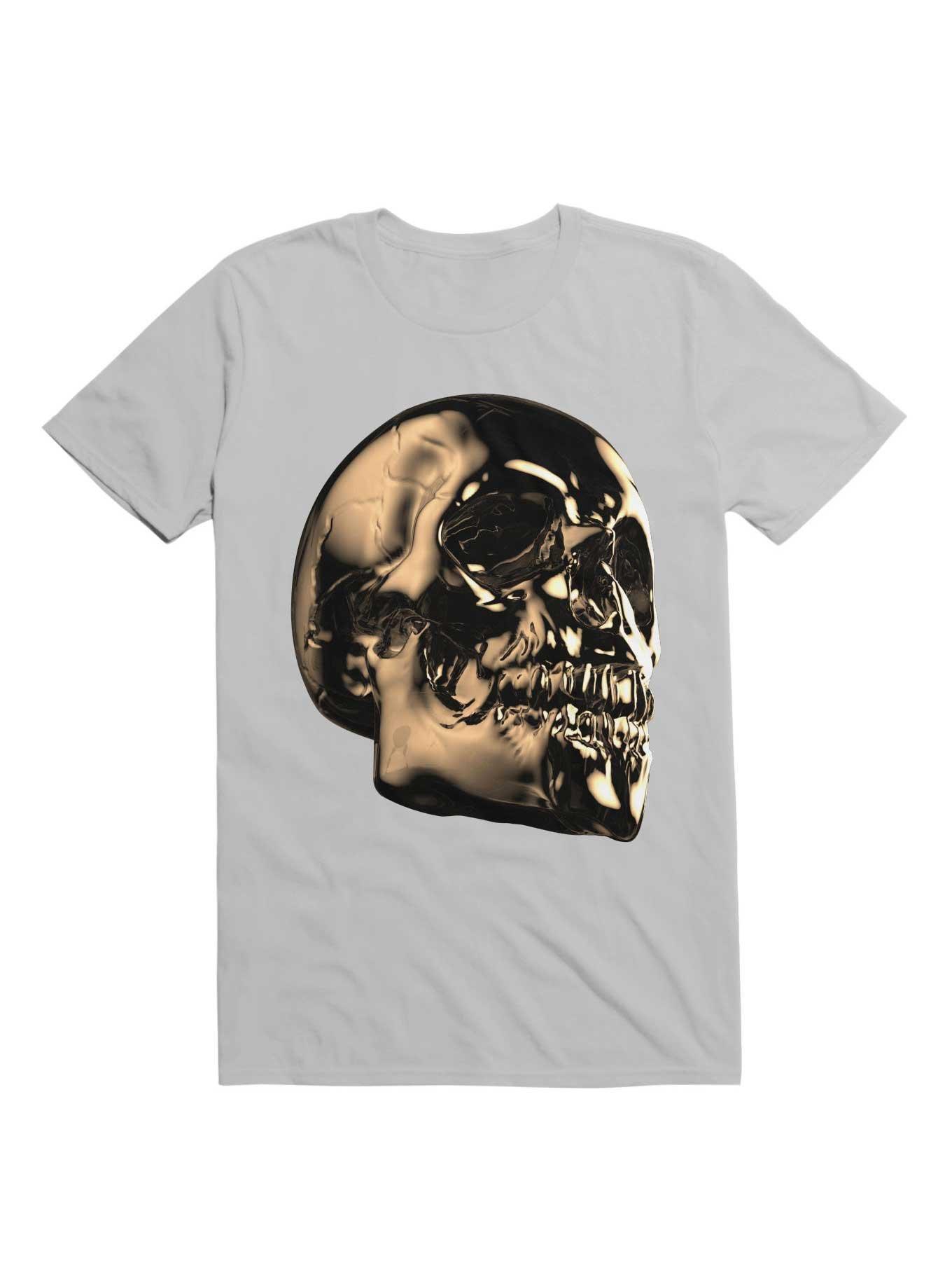 The Golden Skull For The Dark But Loud In You T-Shirt, ICE GREY, hi-res