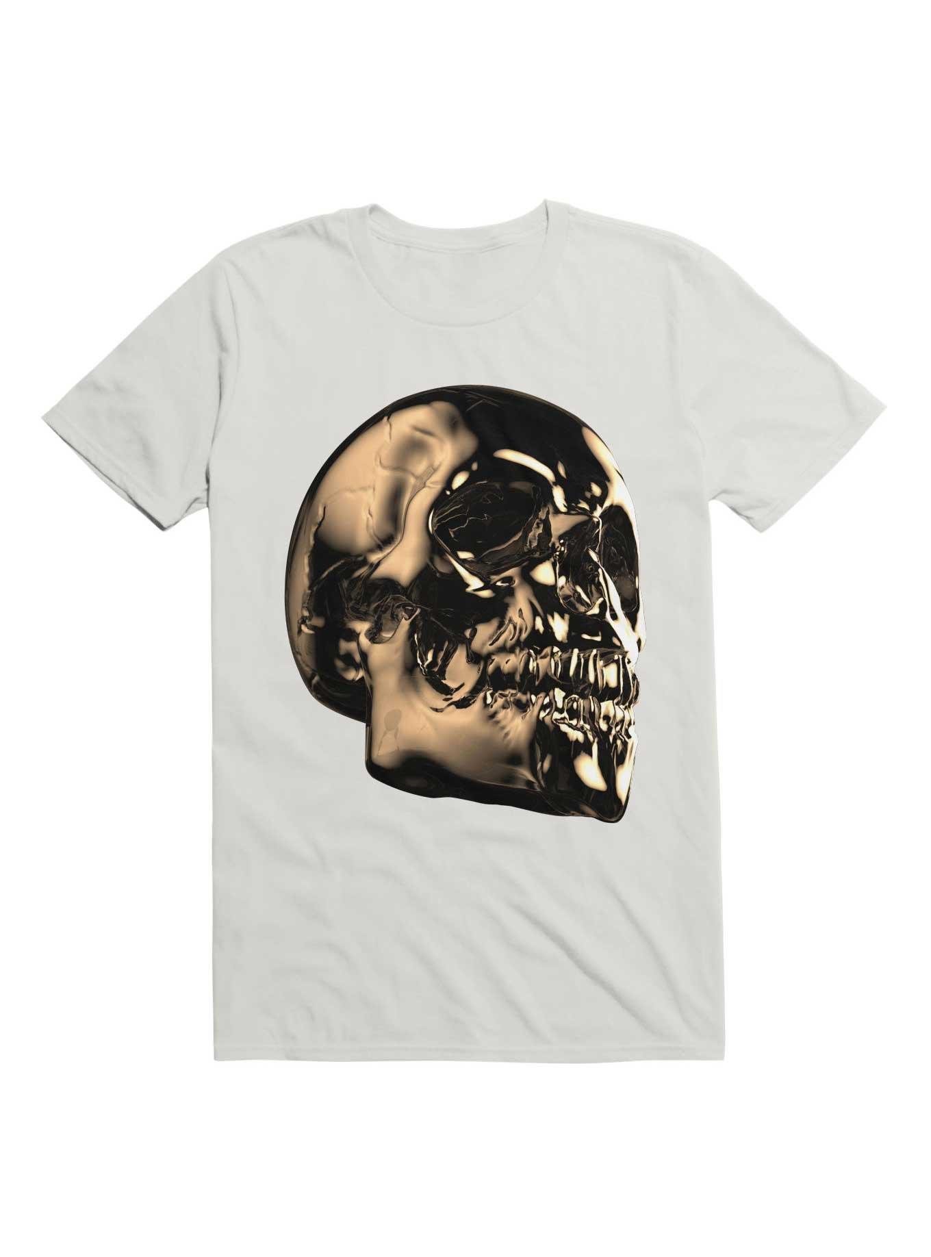 The Golden Skull For The Dark But Loud In You T-Shirt, WHITE, hi-res