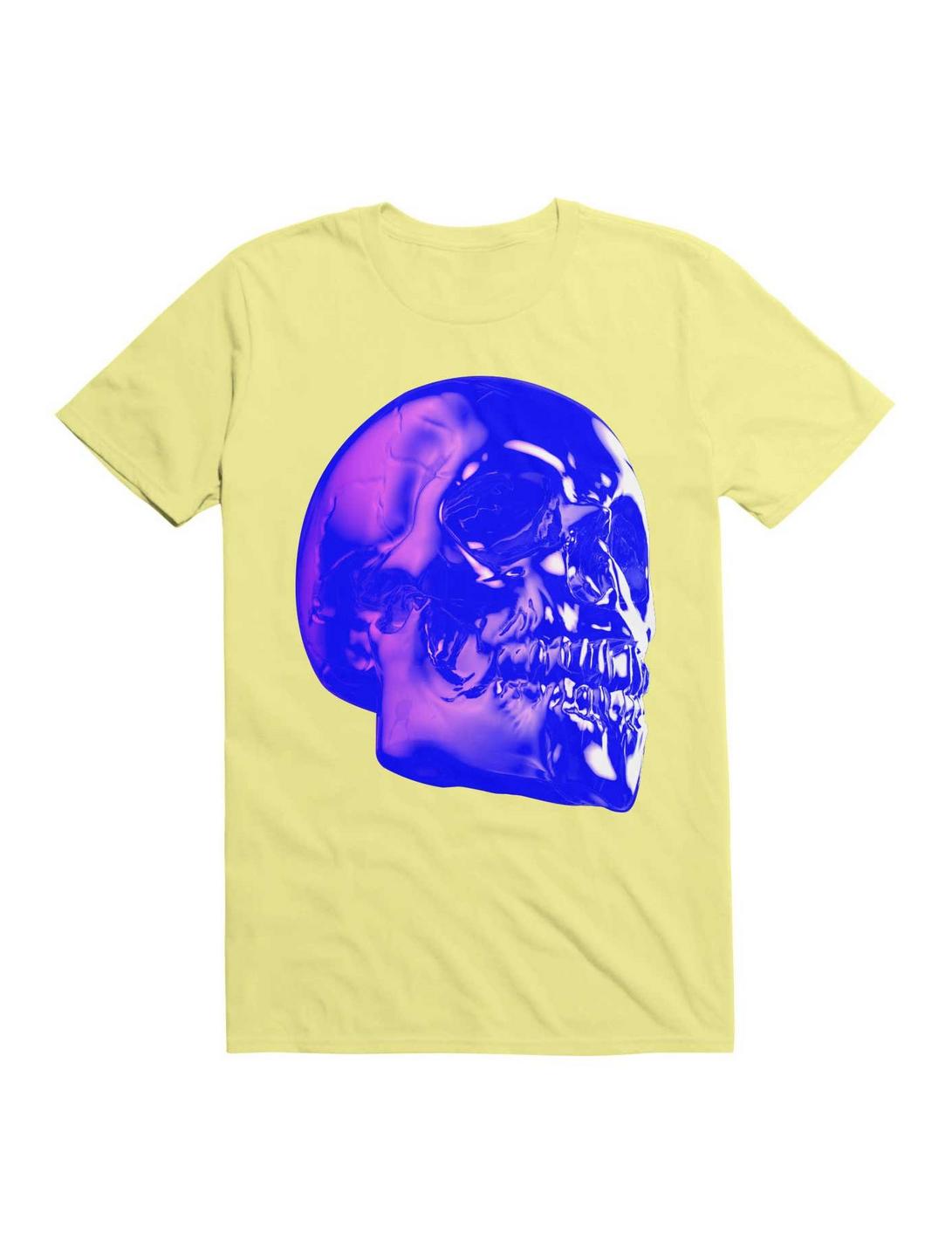 Skull Horror Synthwave Undead Skull 3D T-Shirt, CORN SILK, hi-res