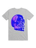 Skull Horror Synthwave Undead Skull 3D T-Shirt, ICE GREY, hi-res