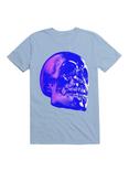Skull Horror Synthwave Undead Skull 3D T-Shirt, LIGHT BLUE, hi-res