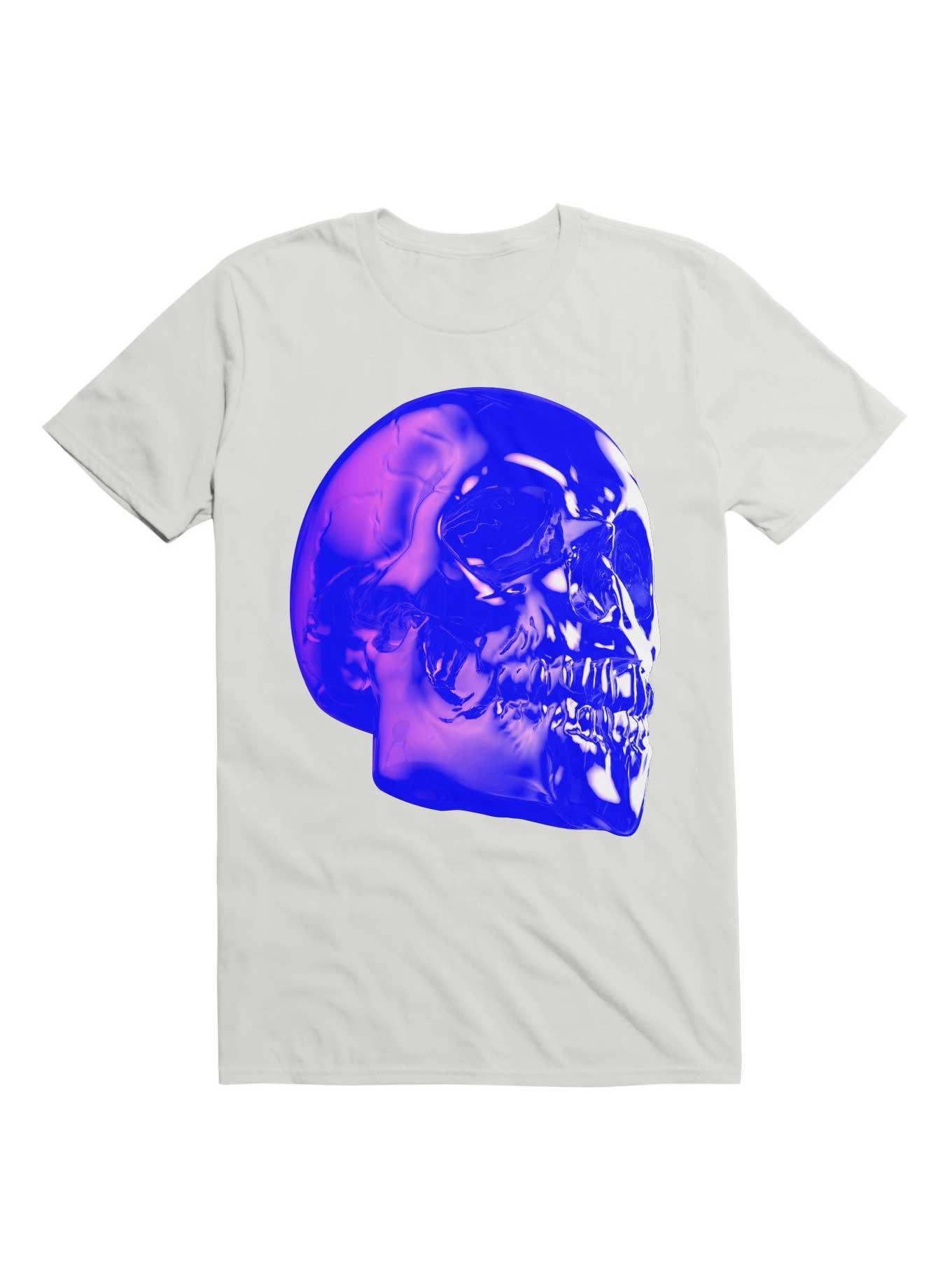Skull Horror Synthwave Undead Skull 3D T-Shirt, , hi-res