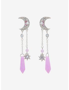 Plus Size Disney Tangled Bejeweled Celestial Crystal Earrings, , hi-res