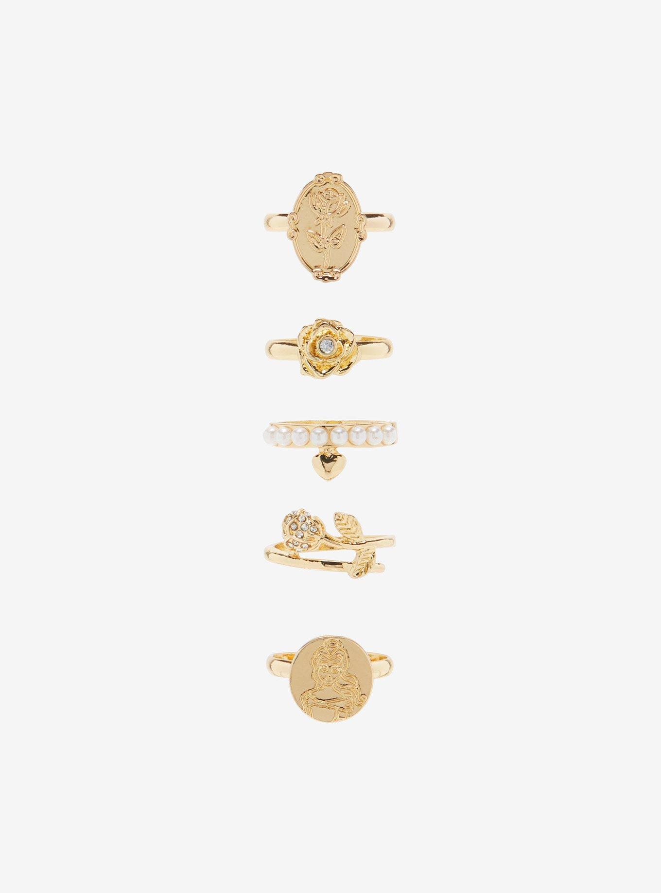 Disney Beauty And The Beast Belle Ring Set, , hi-res