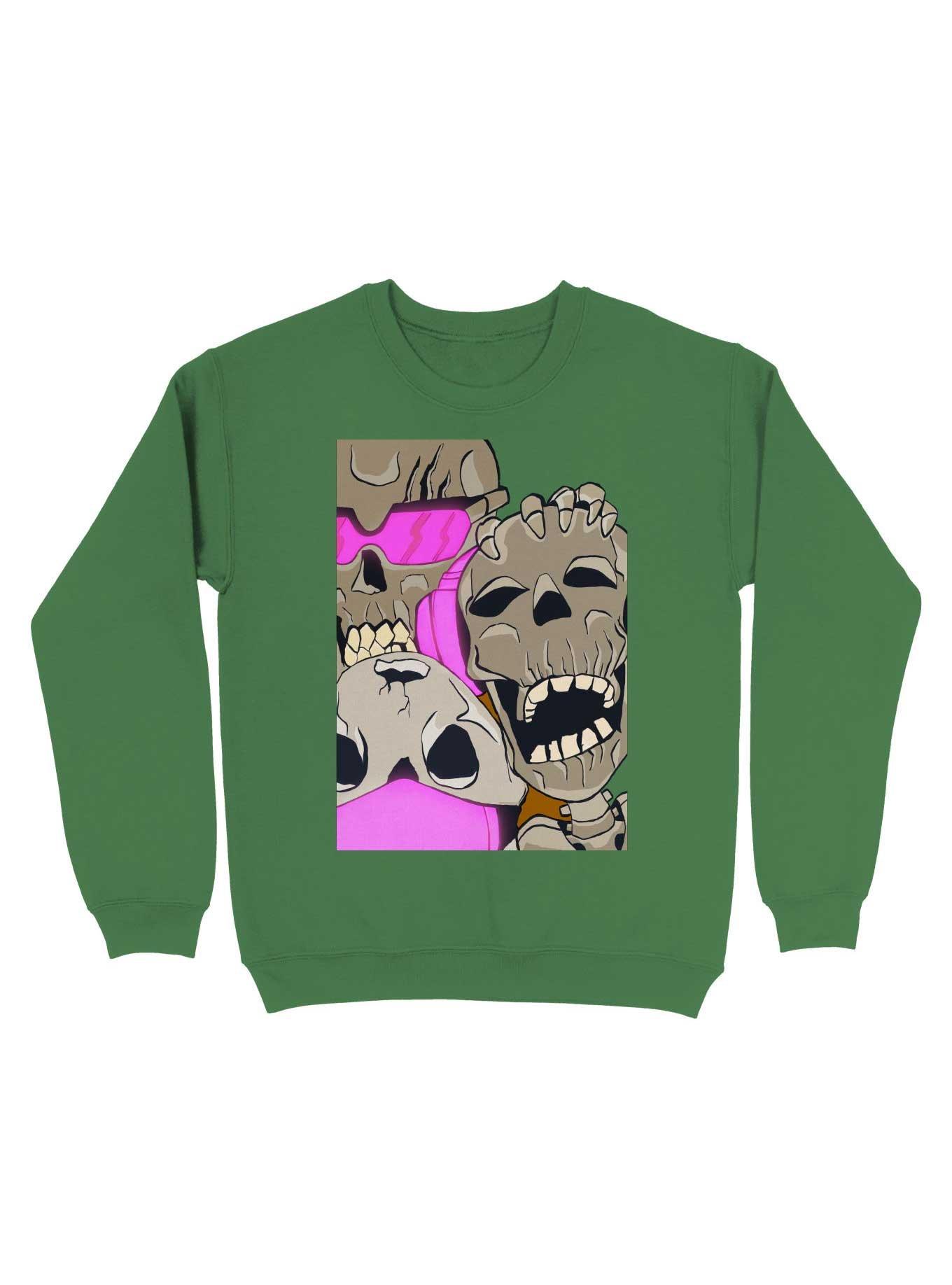 Can't See, Can't Hear, Can't Speak Sweatshirt, IRISH GREEN, hi-res