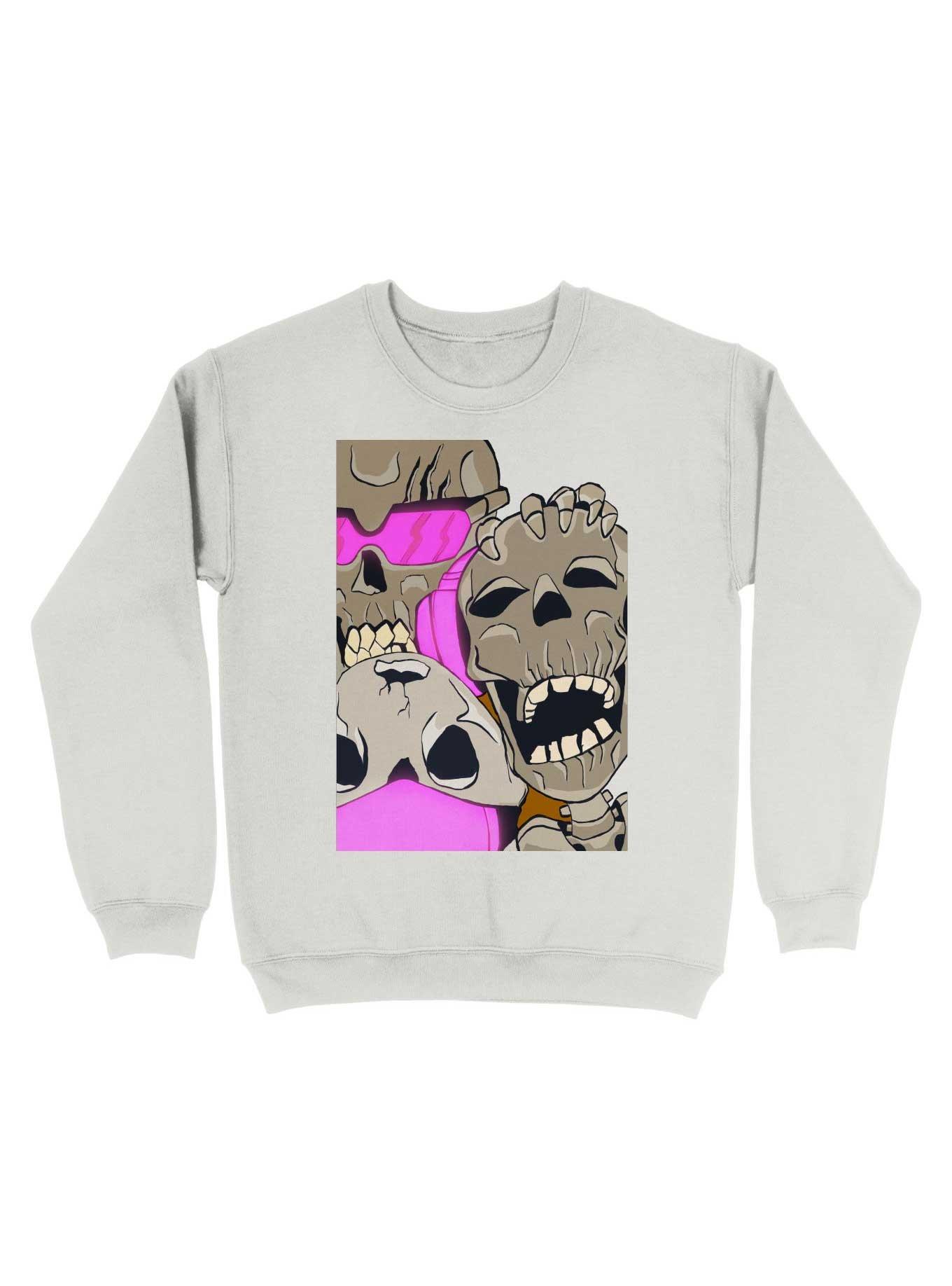 Can't See, Can't Hear, Can't Speak Sweatshirt, WHITE, hi-res