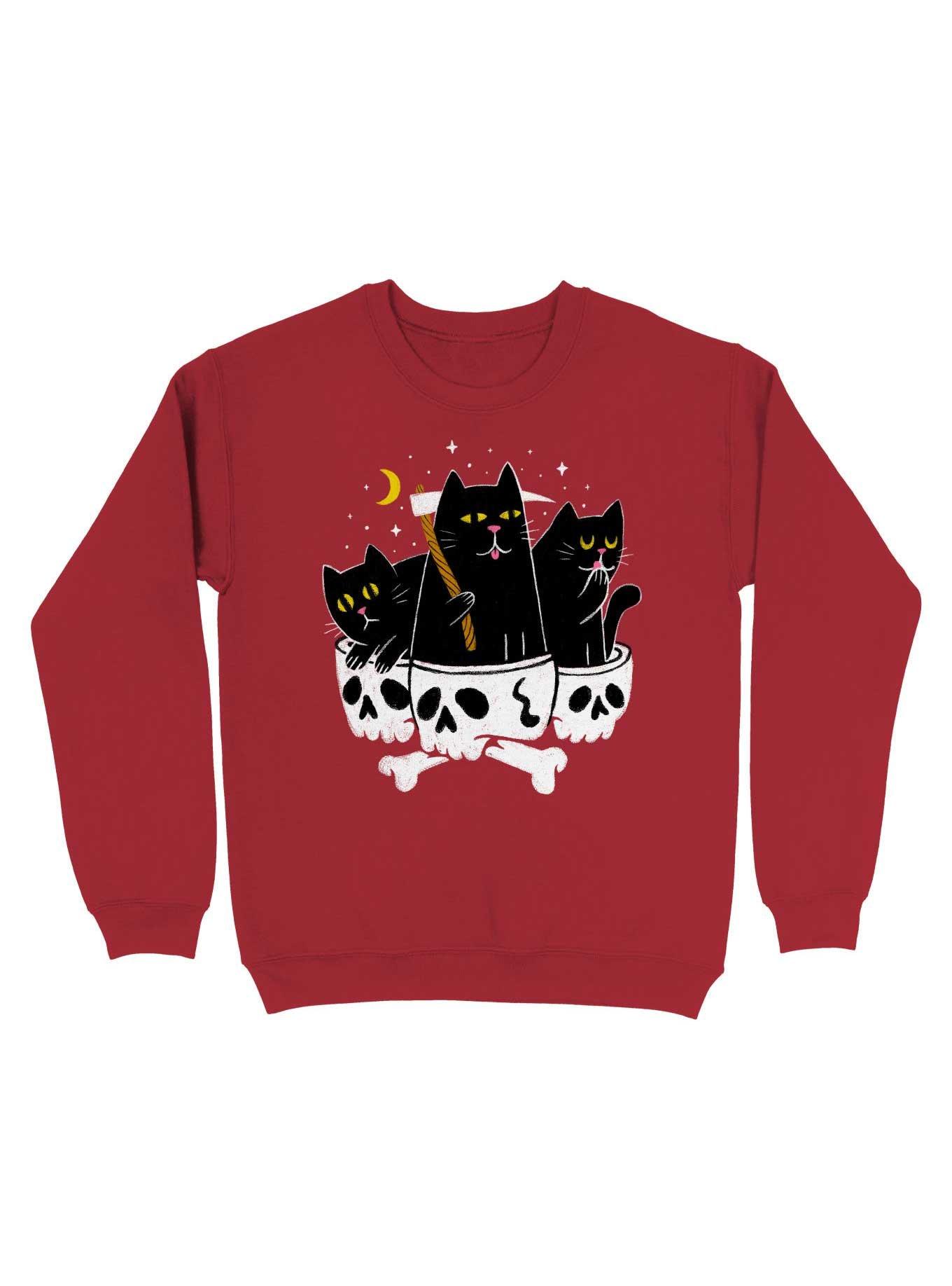 Grim Reapurr Sweatshirt, RED, hi-res