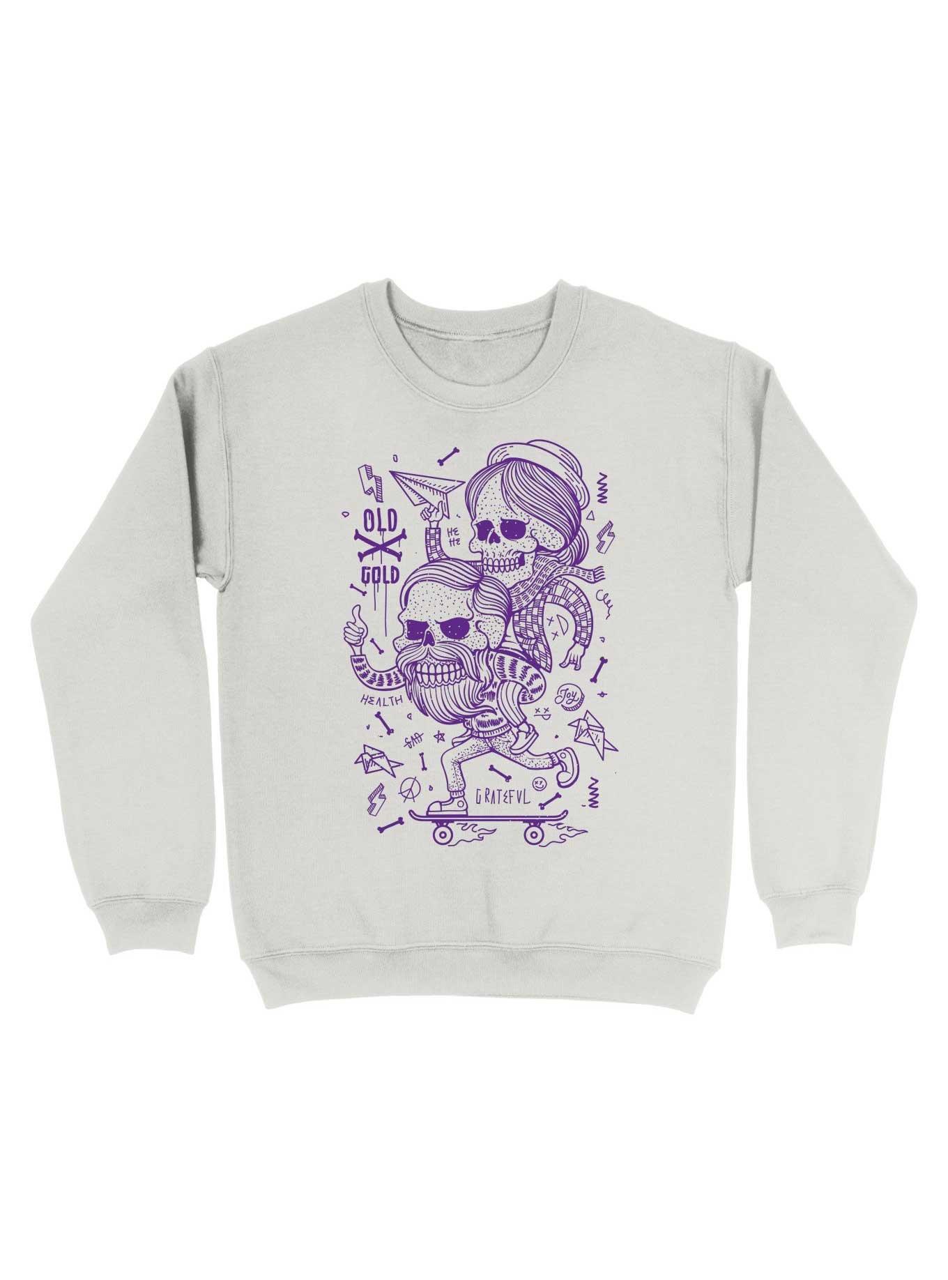 Old X Gold Sweatshirt, WHITE, hi-res