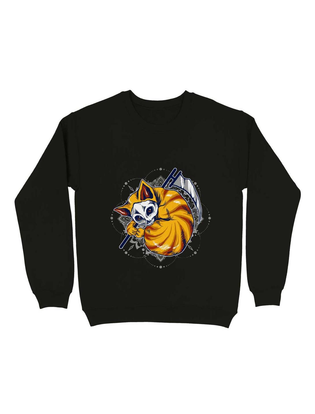 Orange Cat Sweatshirt, BLACK, hi-res