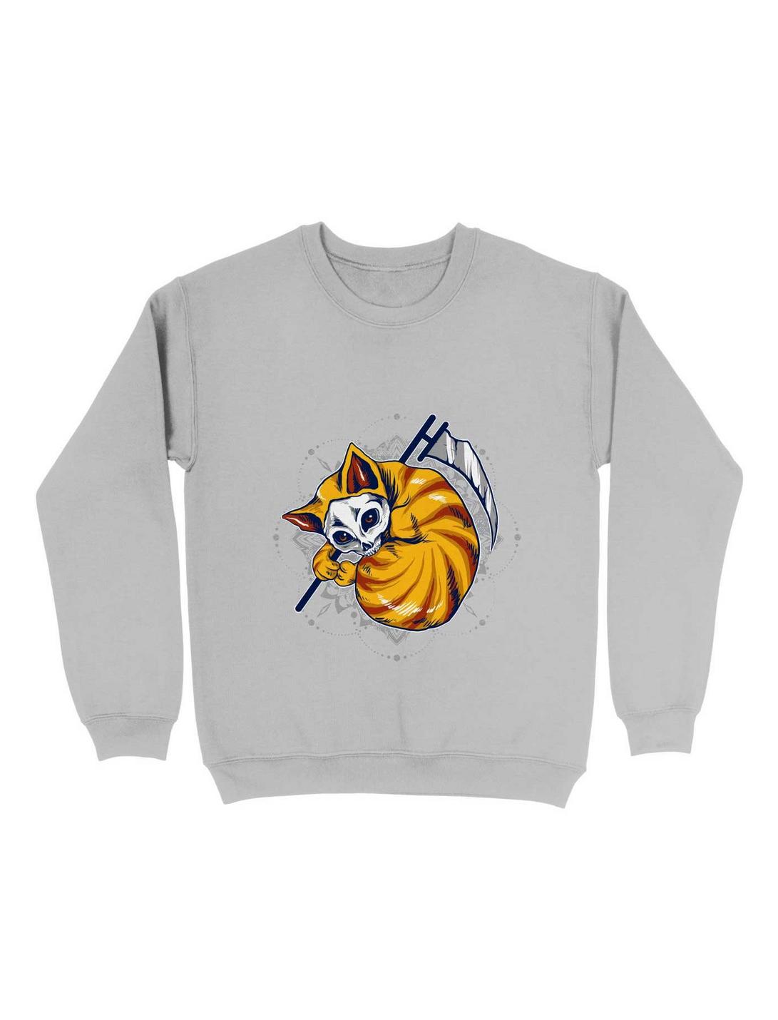 Orange Cat Sweatshirt, SPORT GRAY, hi-res