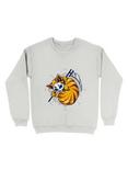Orange Cat Sweatshirt, WHITE, hi-res