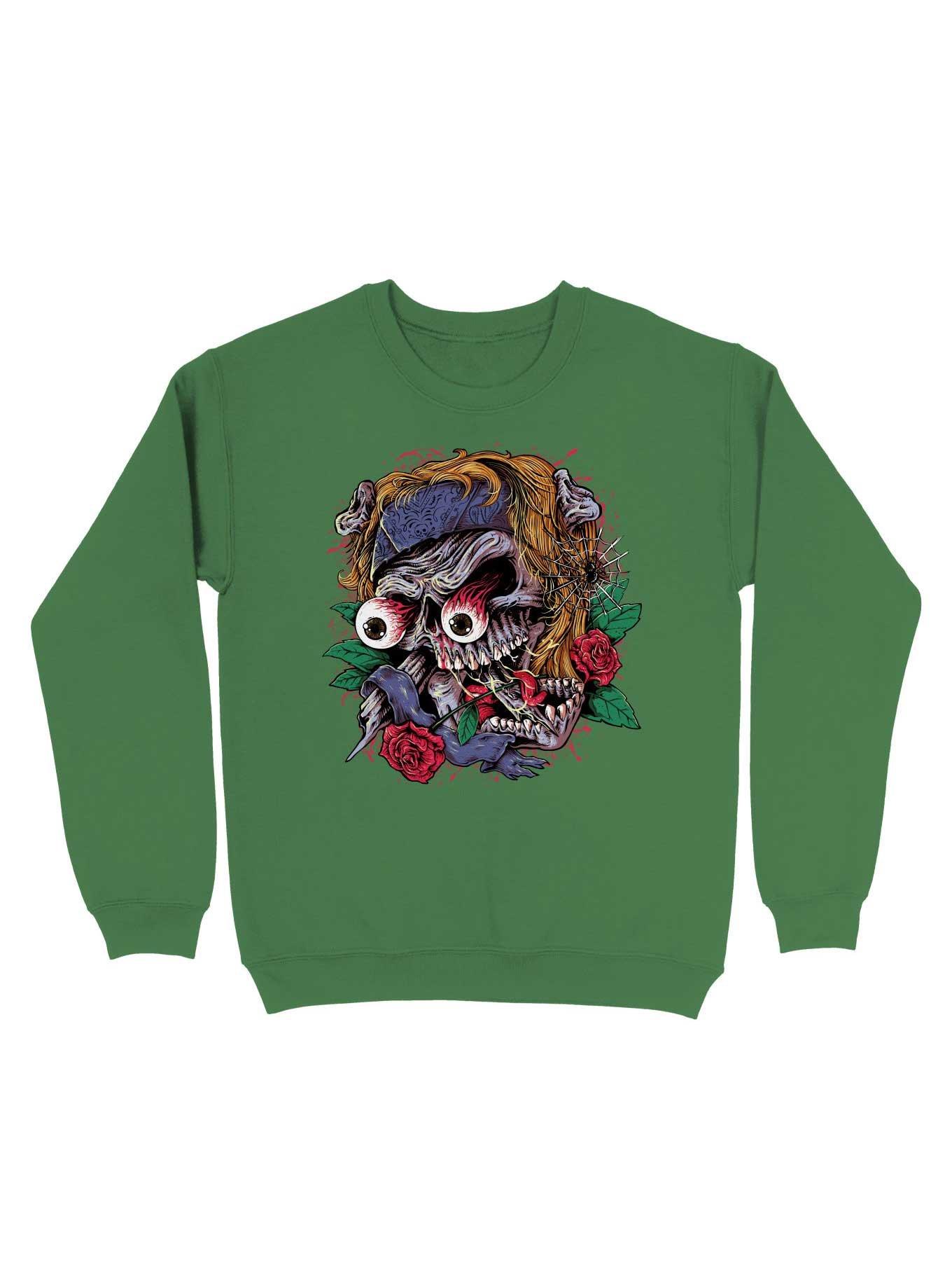 Rock Skull Sweatshirt, IRISH GREEN, hi-res
