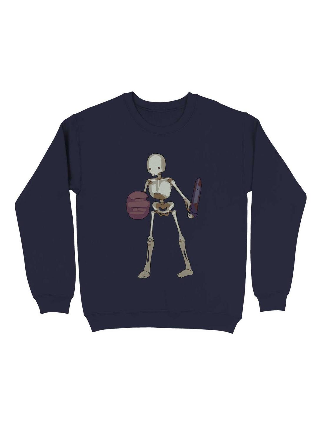 Skeletal Warrior Sweatshirt, NAVY, hi-res