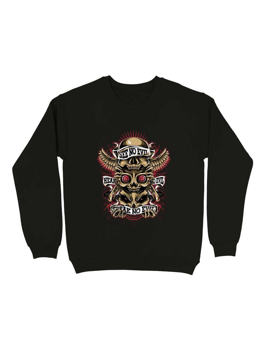 Skull Totem Sweatshirt, BLACK, hi-res