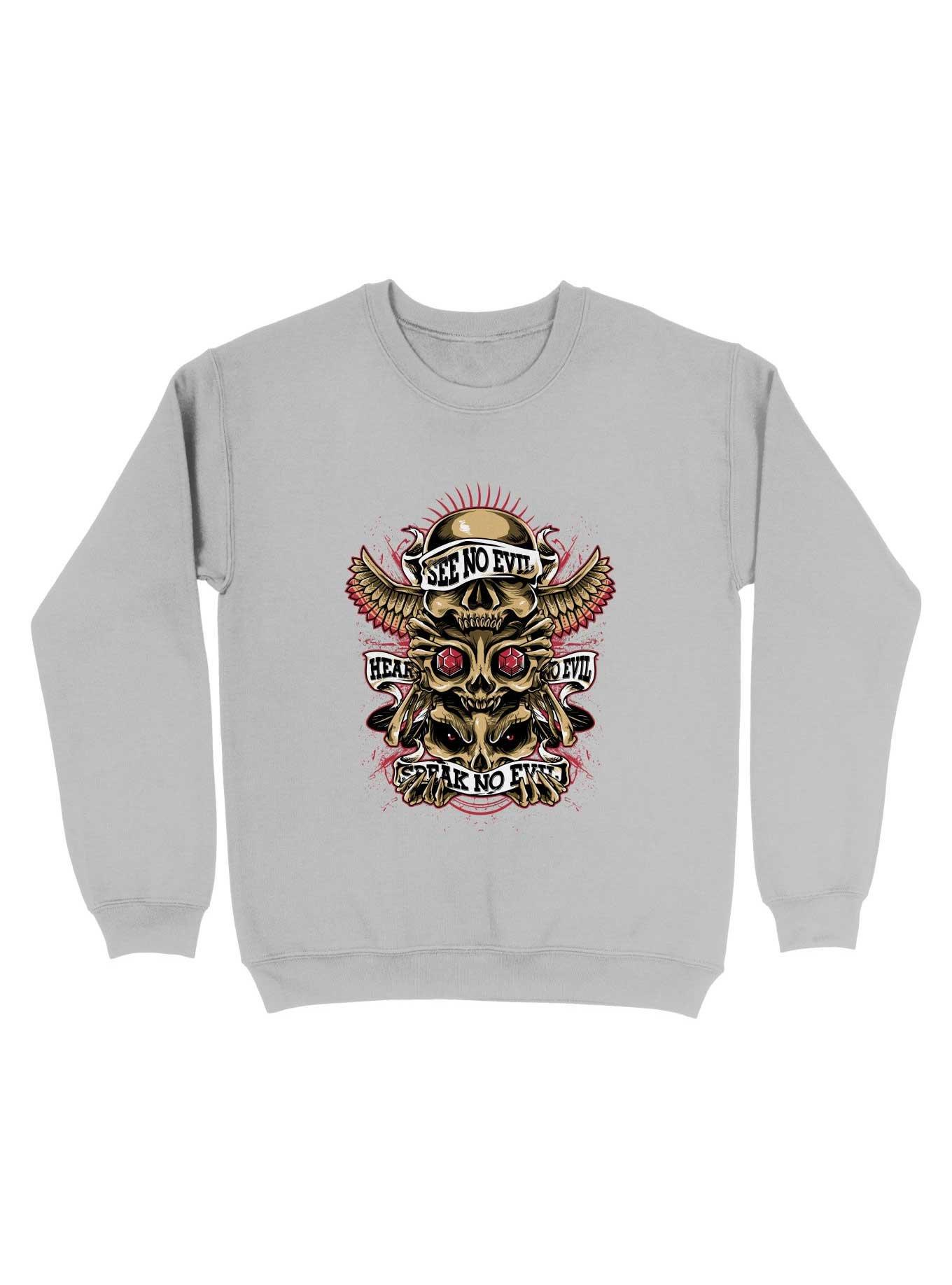 Skull Totem Sweatshirt, SPORT GRAY, hi-res