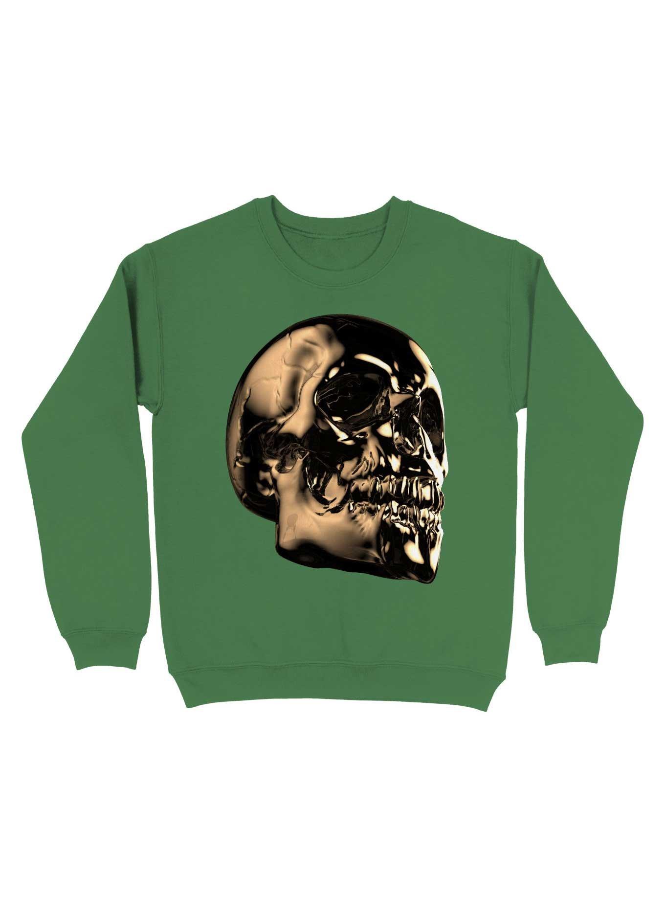 The Golden Skull For The Dark But Loud In You Sweatshirt, IRISH GREEN, hi-res