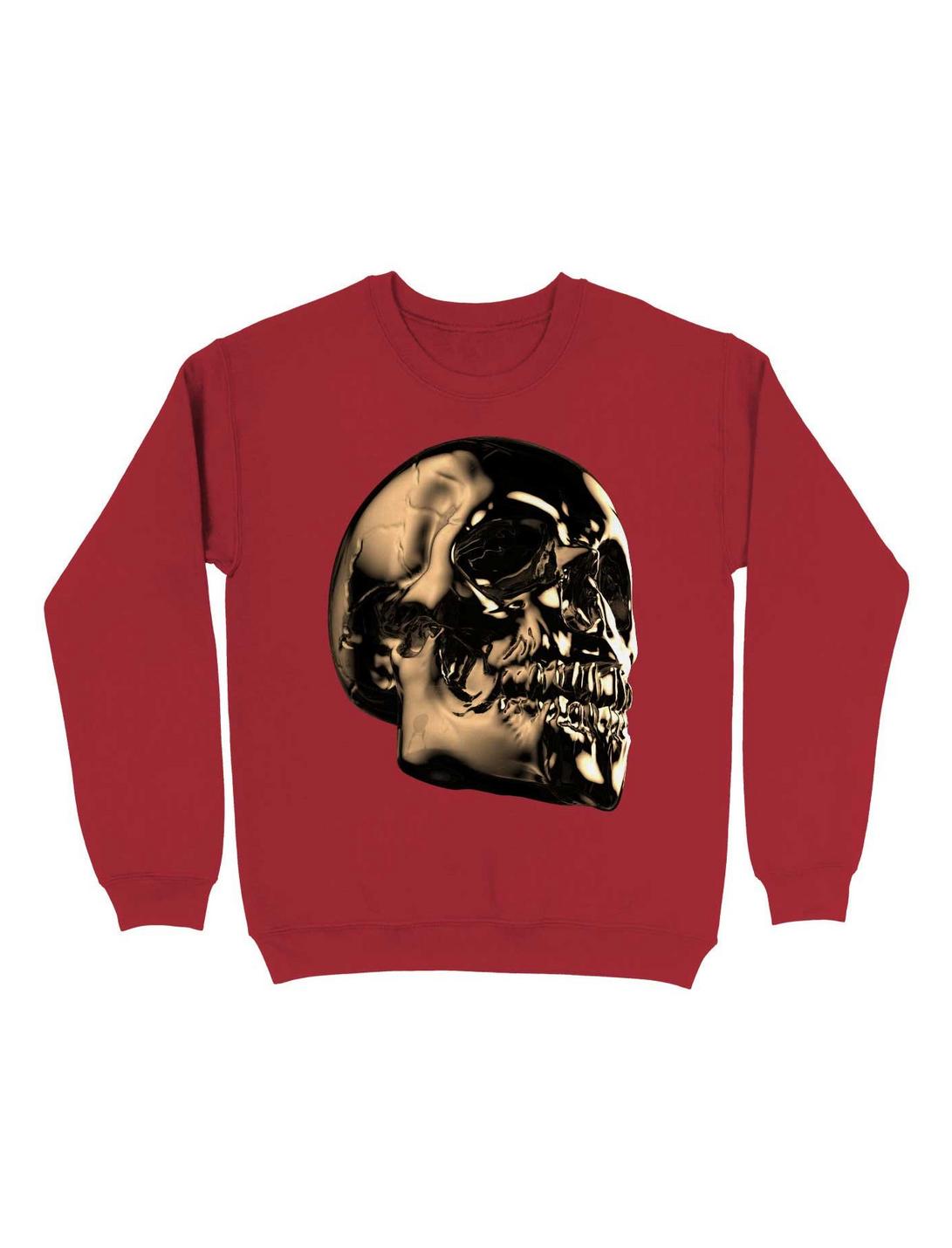 The Golden Skull For The Dark But Loud In You Sweatshirt, RED, hi-res