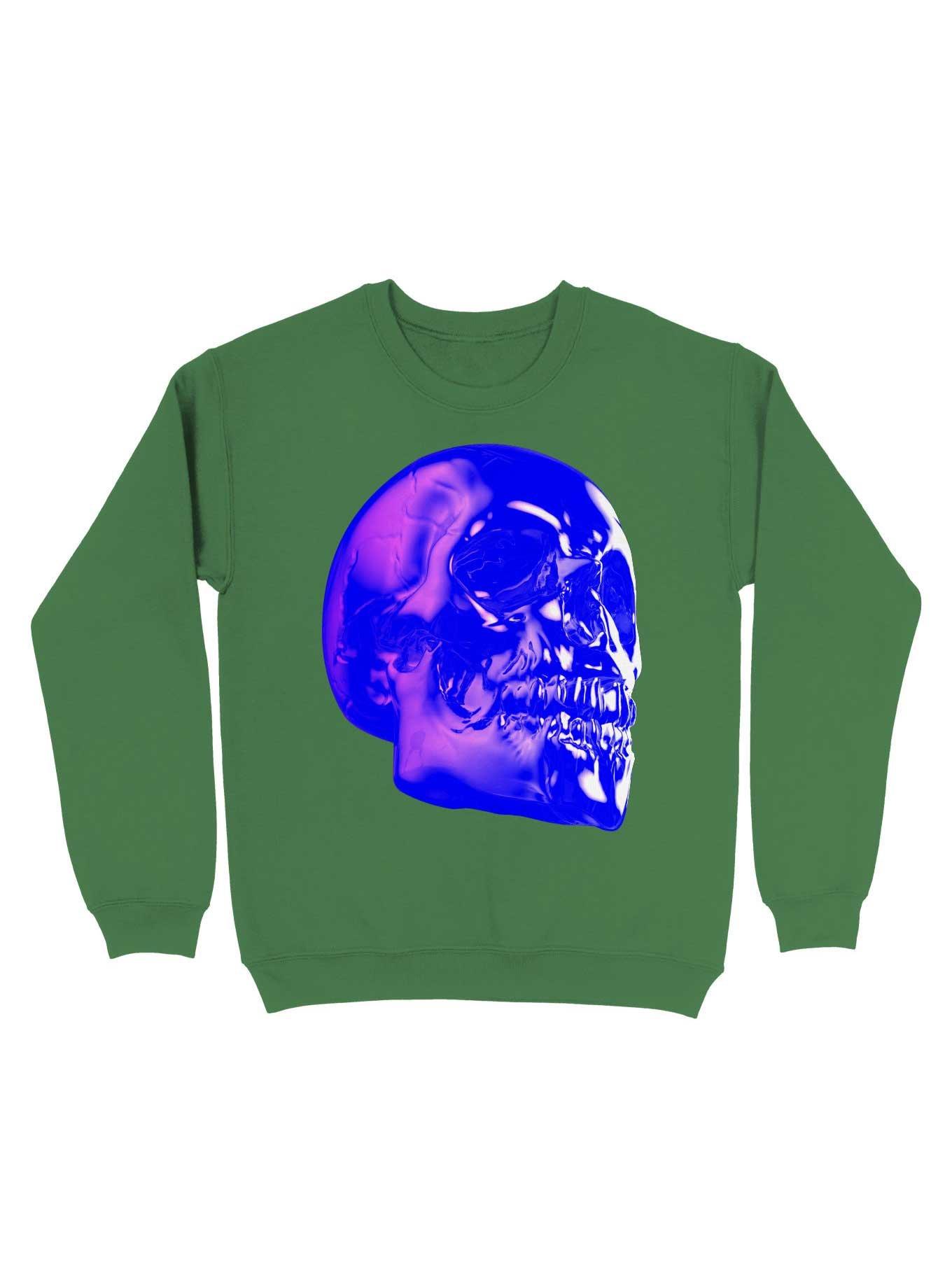 Skull Horror Synthwave Undead Skull 3D Sweatshirt, , hi-res