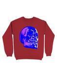 Skull Horror Synthwave Undead Skull 3D Sweatshirt, RED, hi-res