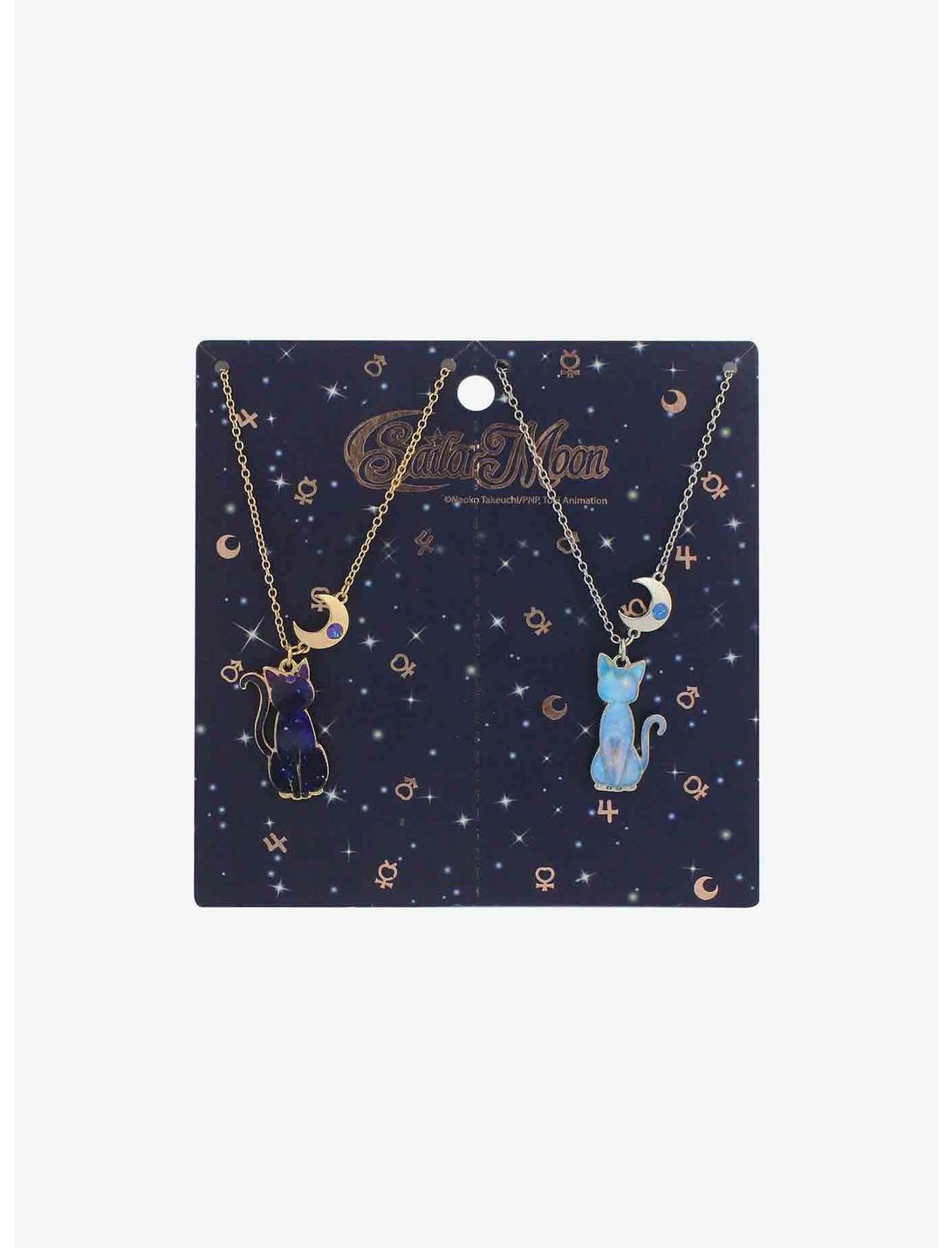 Sailor Moon Luna & Artemis Galaxy Best Friend Necklace Set, , hi-res