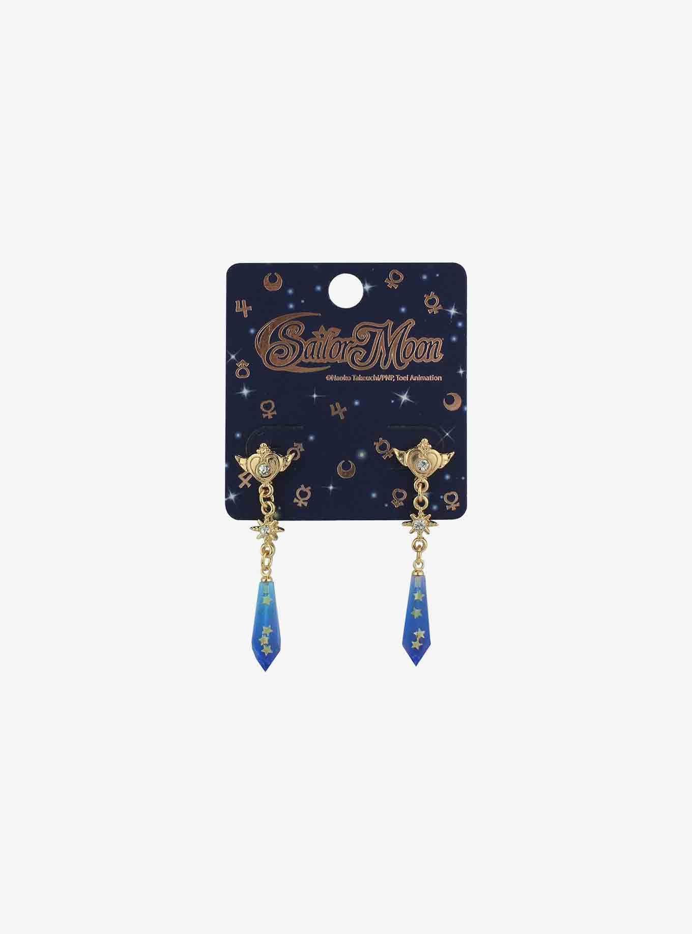 Sailor Moon Crisis Moon Compact Crystal Earrings, , hi-res