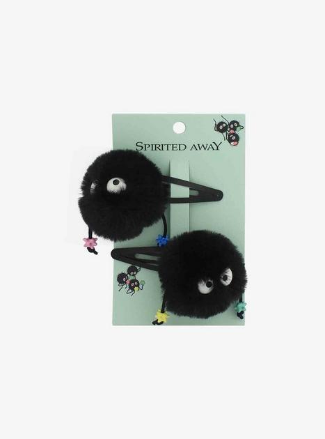 Studio Ghibli Spirited Away Soot Sprite Fuzzy Hair Clip Set  display picture 3