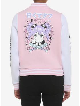 Kawaii Goth Pastel Girls Varsity Jacket, , hi-res