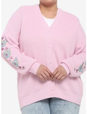 Sakura Angel Wings Pastel Pink Girls Oversized Cardigan Plus Size, , hi-res