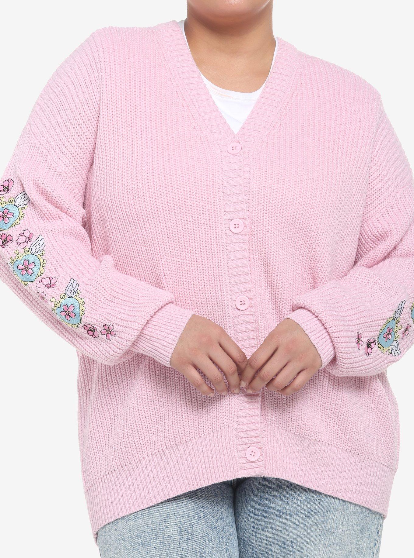 Angel Wings Full Size Pocketed Open Front Gradient Cardigan main image 1