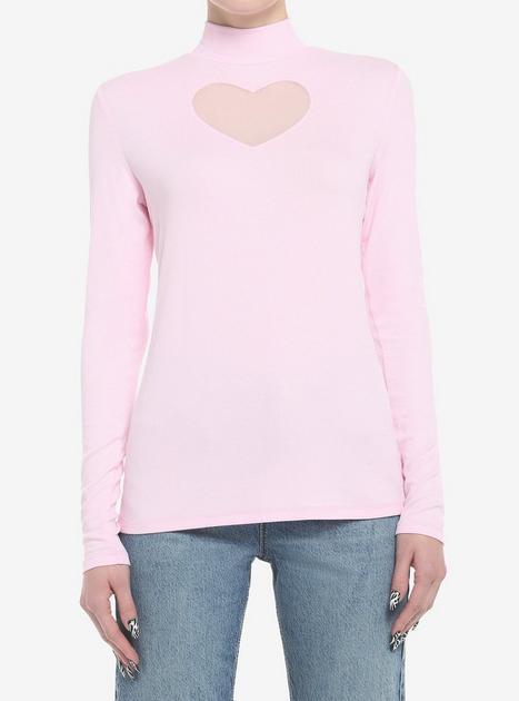 Heart cut shop out turtleneck