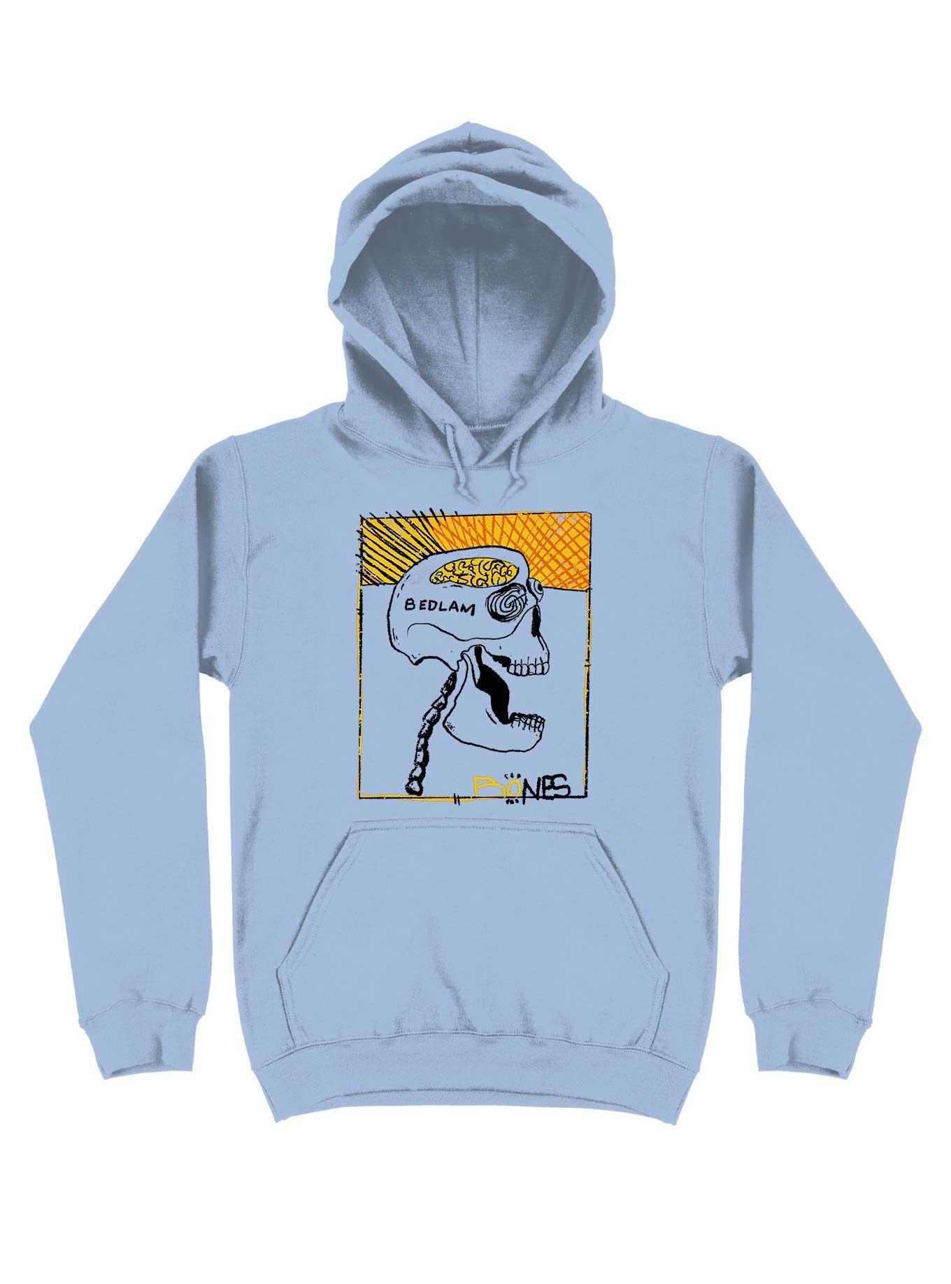 Bedlam Bones Brain Hoodie, LIGHT BLUE, hi-res