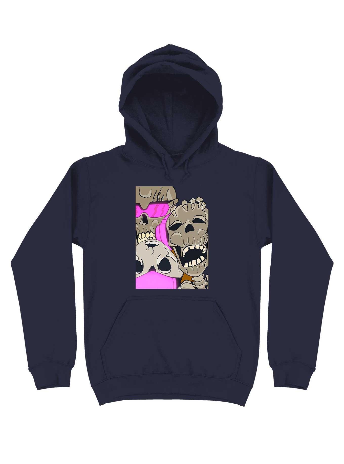 Can't See, Can't Hear, Can't Speak Hoodie, NAVY, hi-res
