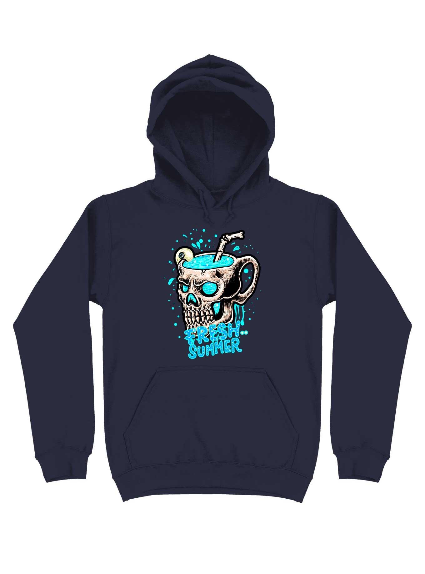 Fresh Summer With Eye Juice Hoodie, NAVY, hi-res
