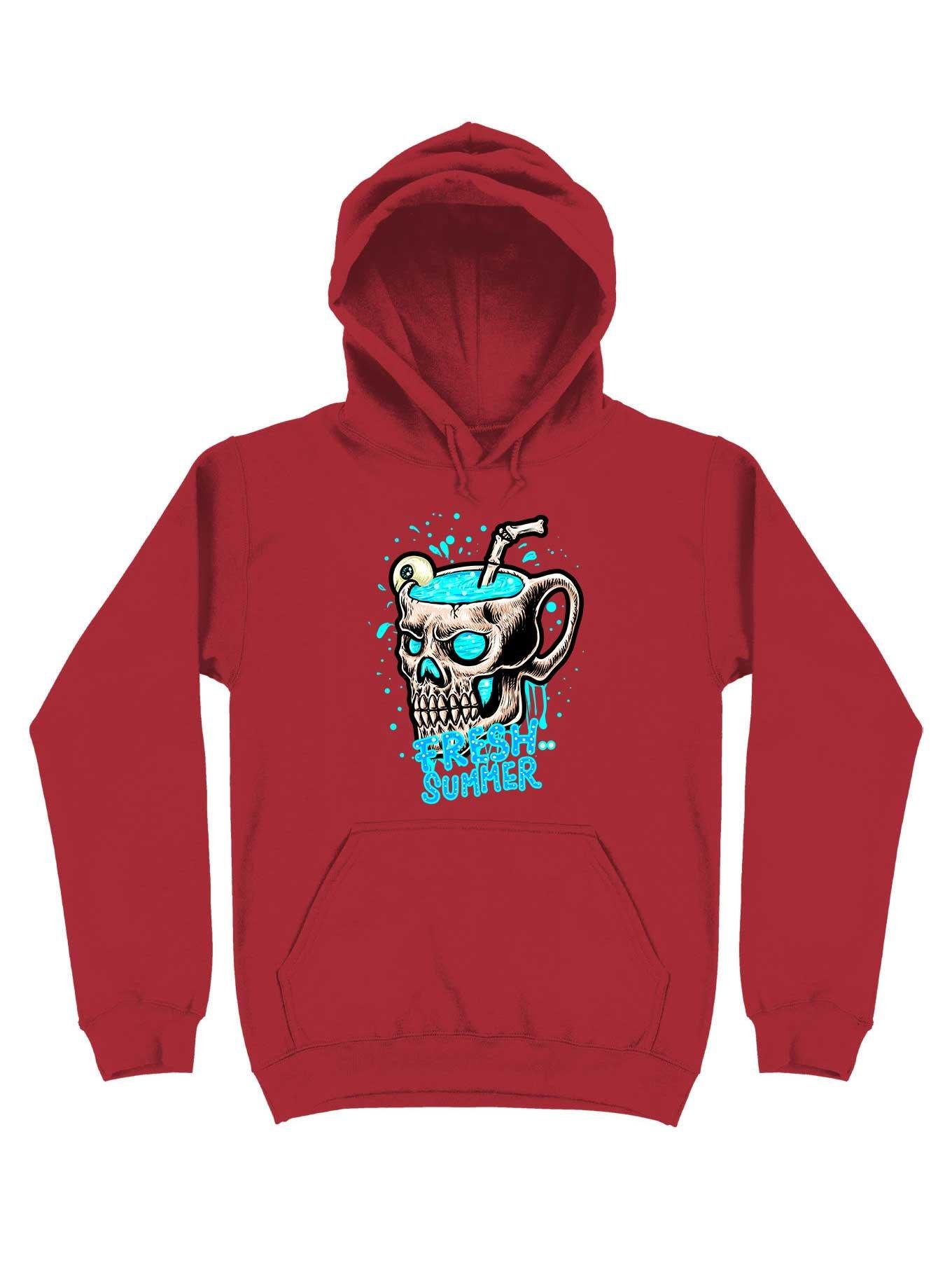 Fresh Summer With Eye Juice Hoodie, RED, hi-res