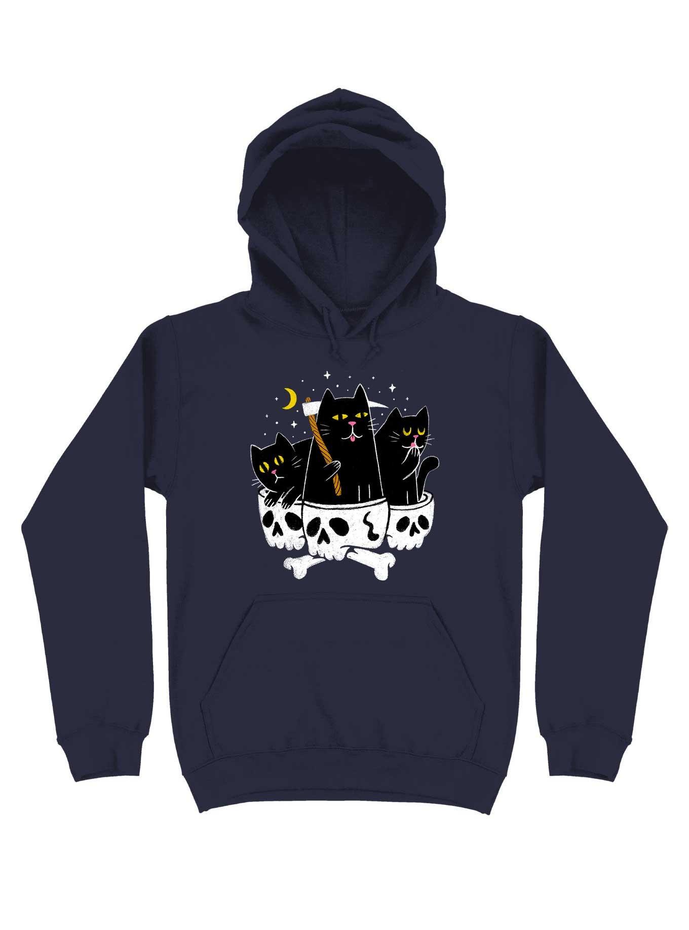 Grim Reapurr Hoodie, NAVY, hi-res