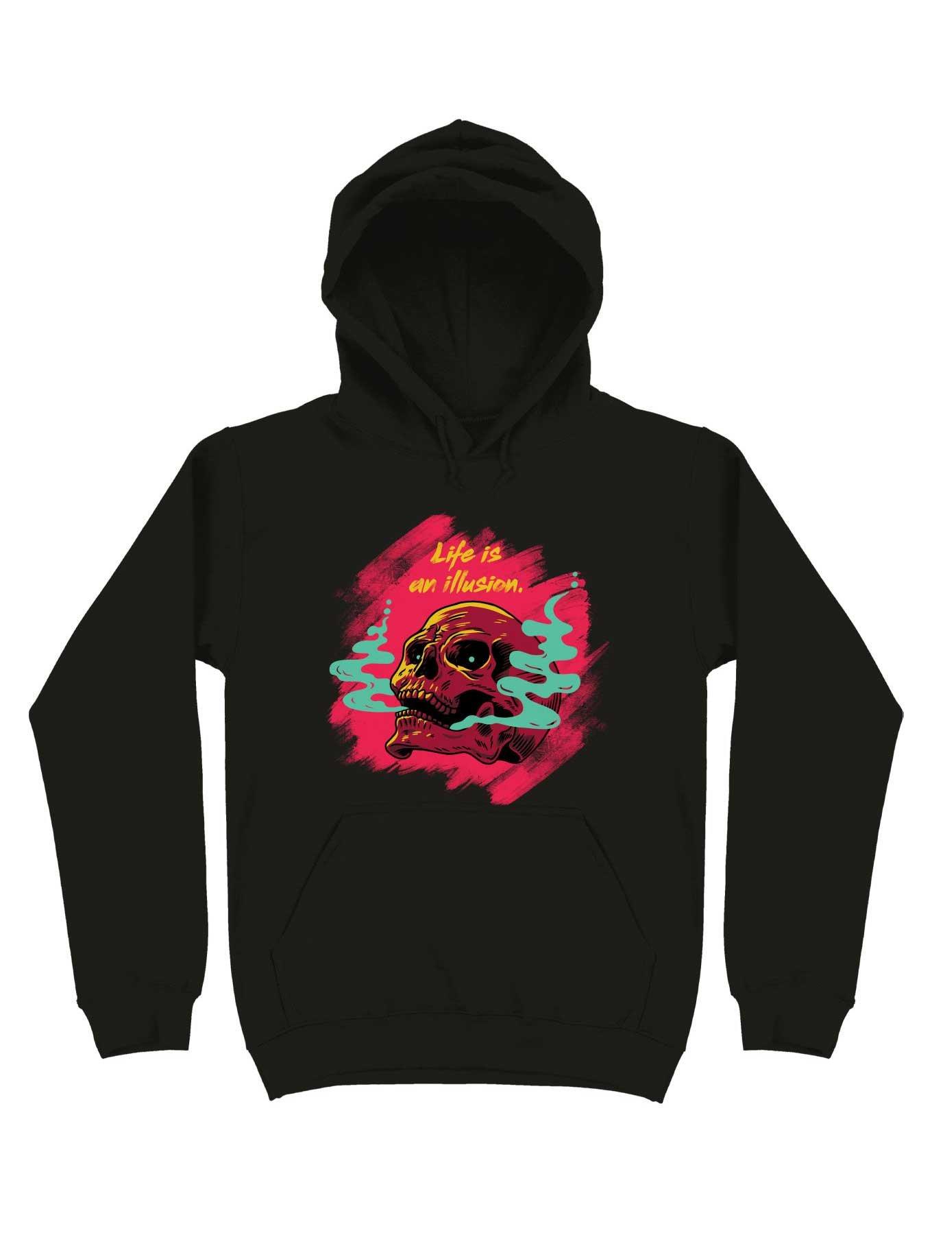 Life Is An Illusion Hoodie, BLACK, hi-res