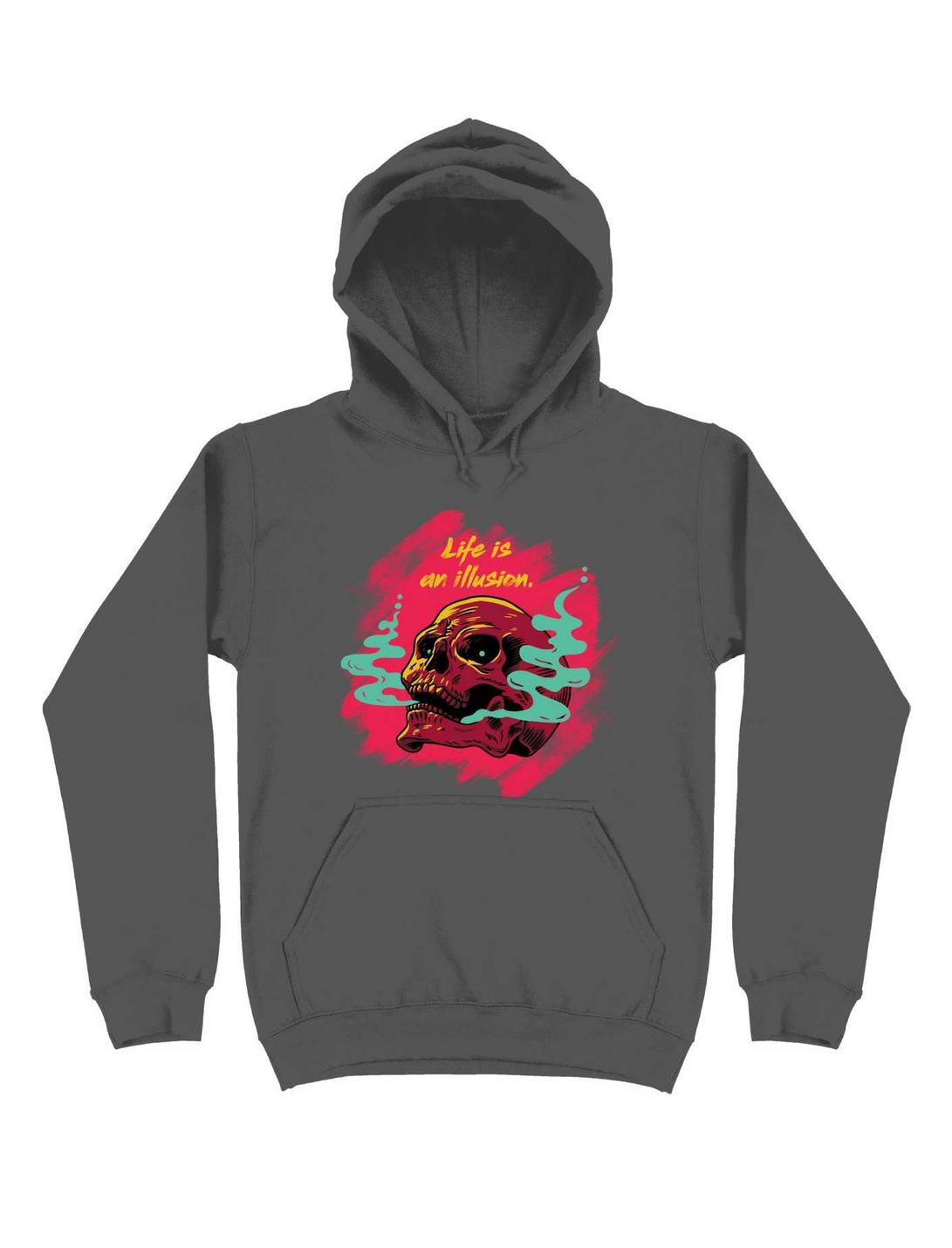 Life Is An Illusion Hoodie, CHARCOAL, hi-res