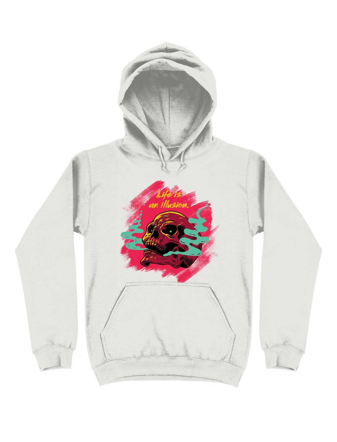 Life Is An Illusion Hoodie, WHITE, hi-res