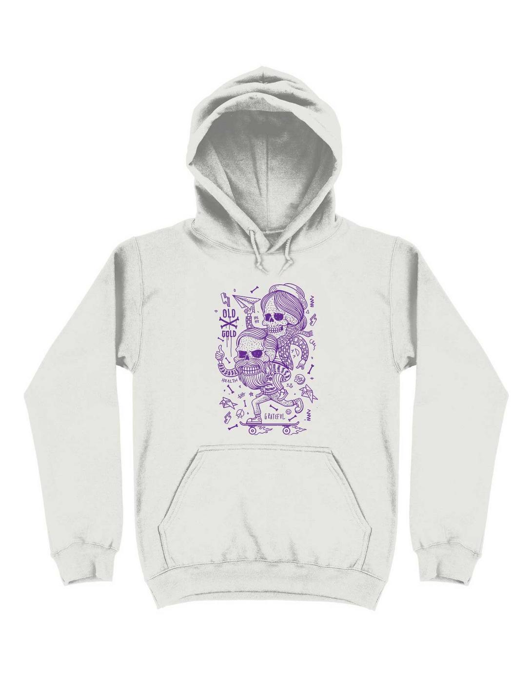 Old X Gold Hoodie, WHITE, hi-res