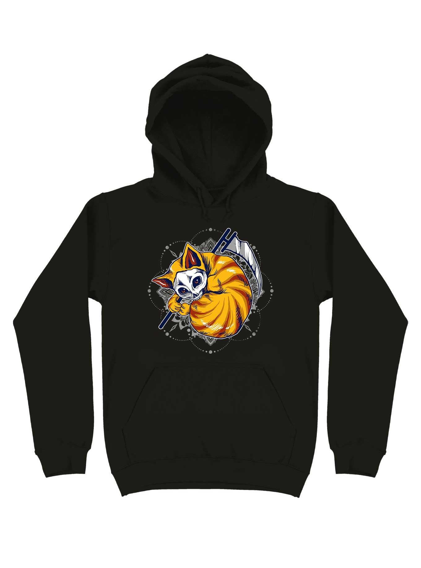 Orange Cat Hoodie, BLACK, hi-res