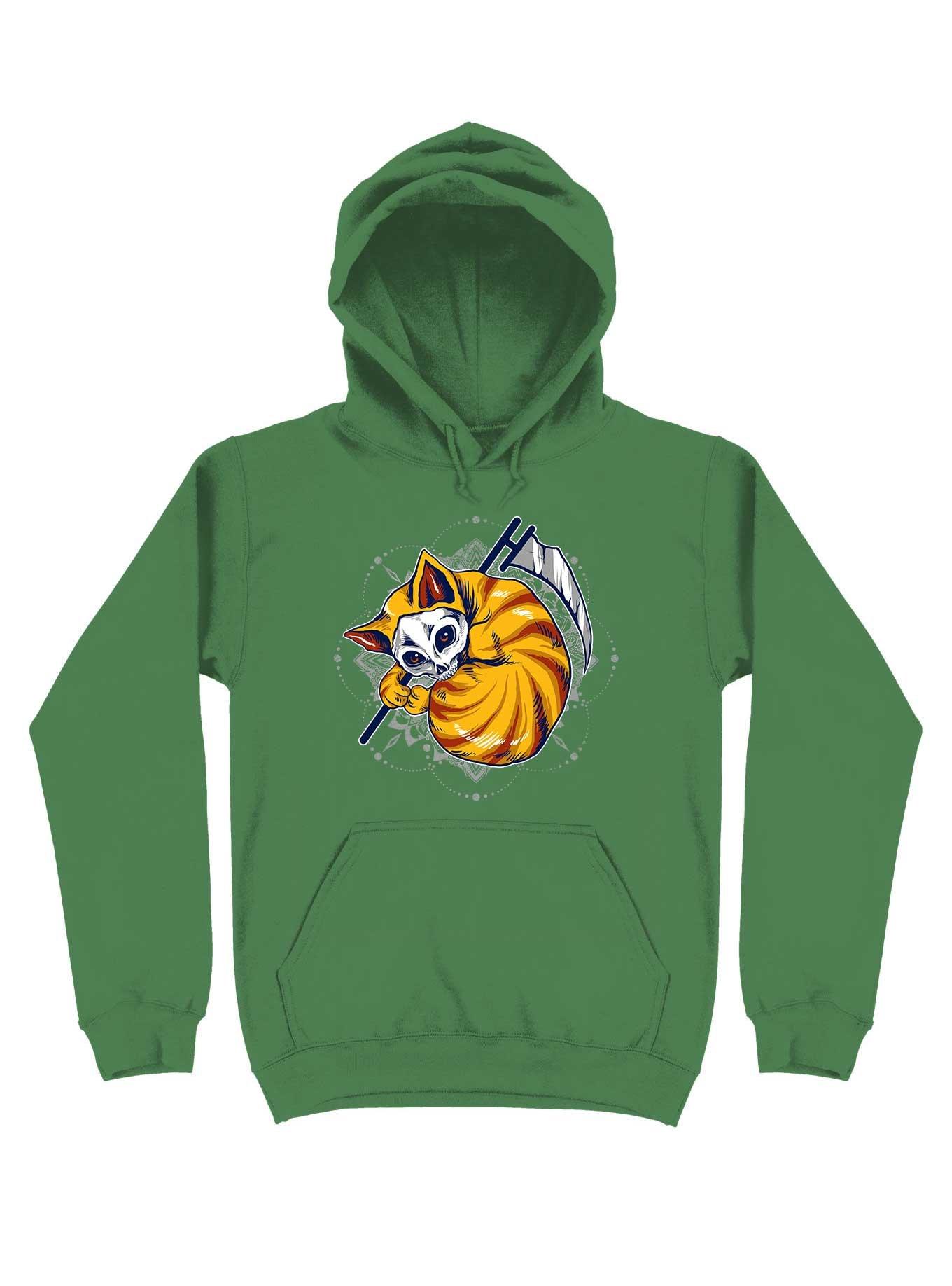 Orange Cat Hoodie, IRISH GREEN, hi-res