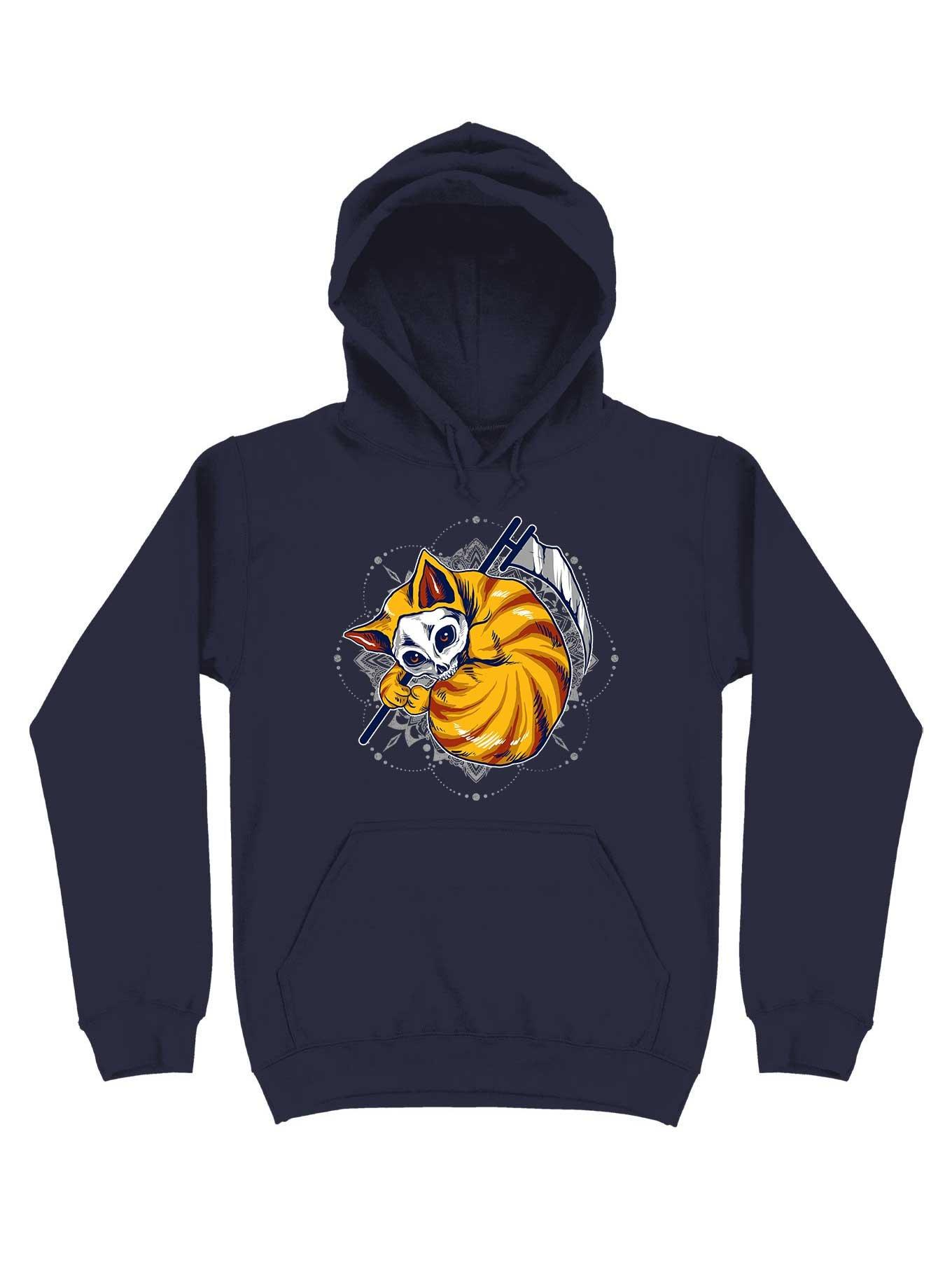 Orange Cat Hoodie, NAVY, hi-res