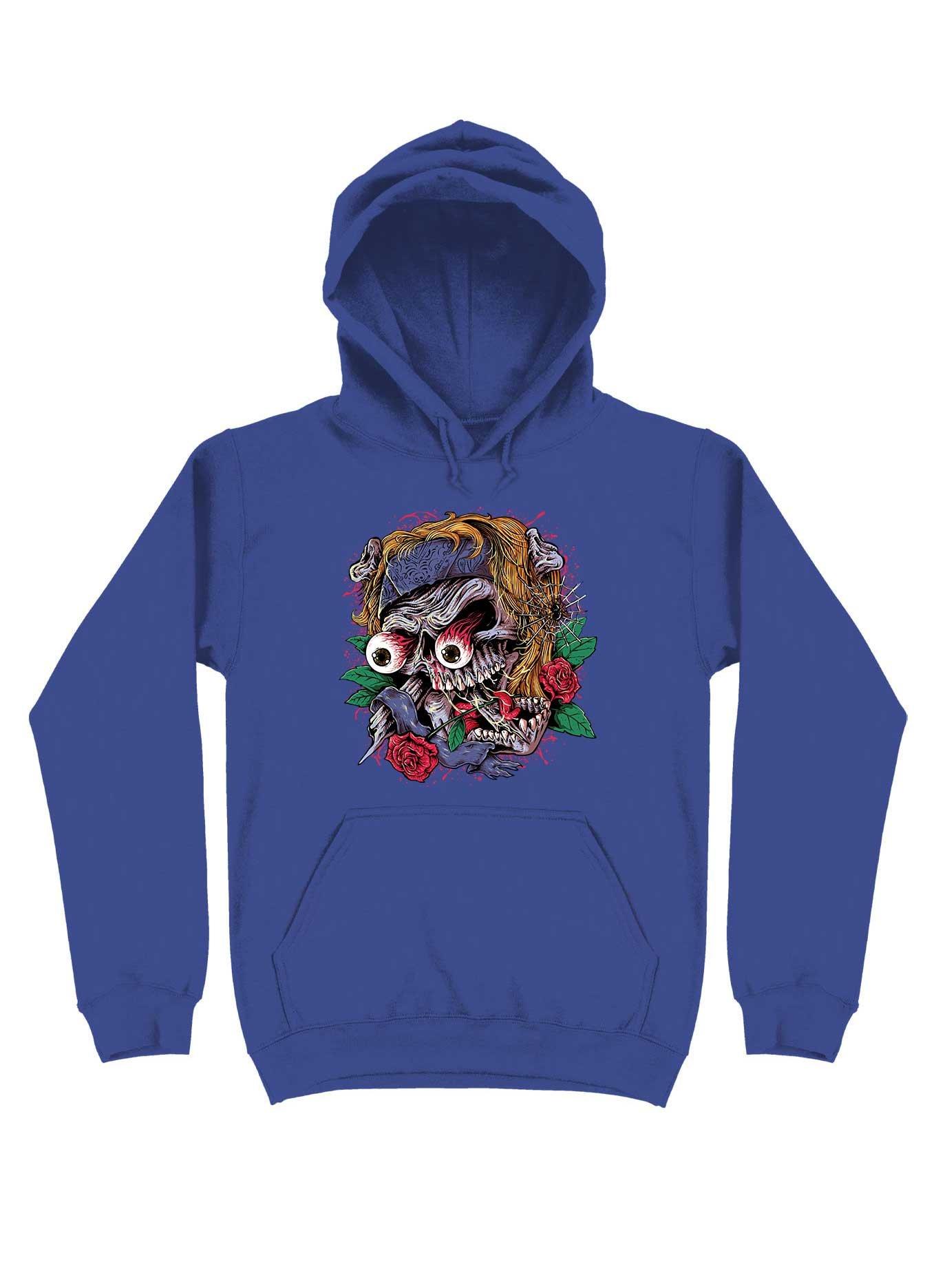 Rock Skull Hoodie, ROYAL, hi-res