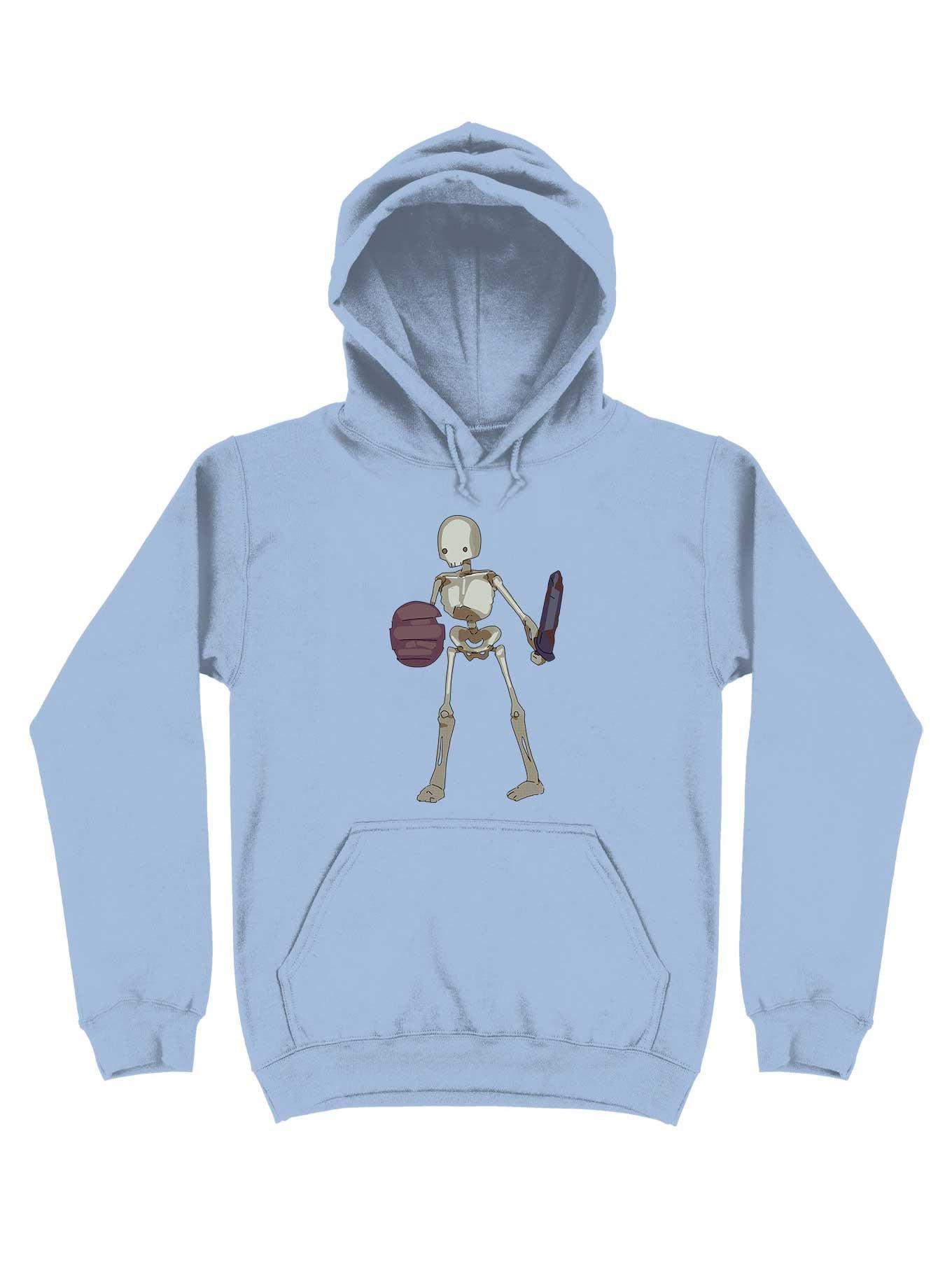 Skeletal Warrior Hoodie, LIGHT BLUE, hi-res