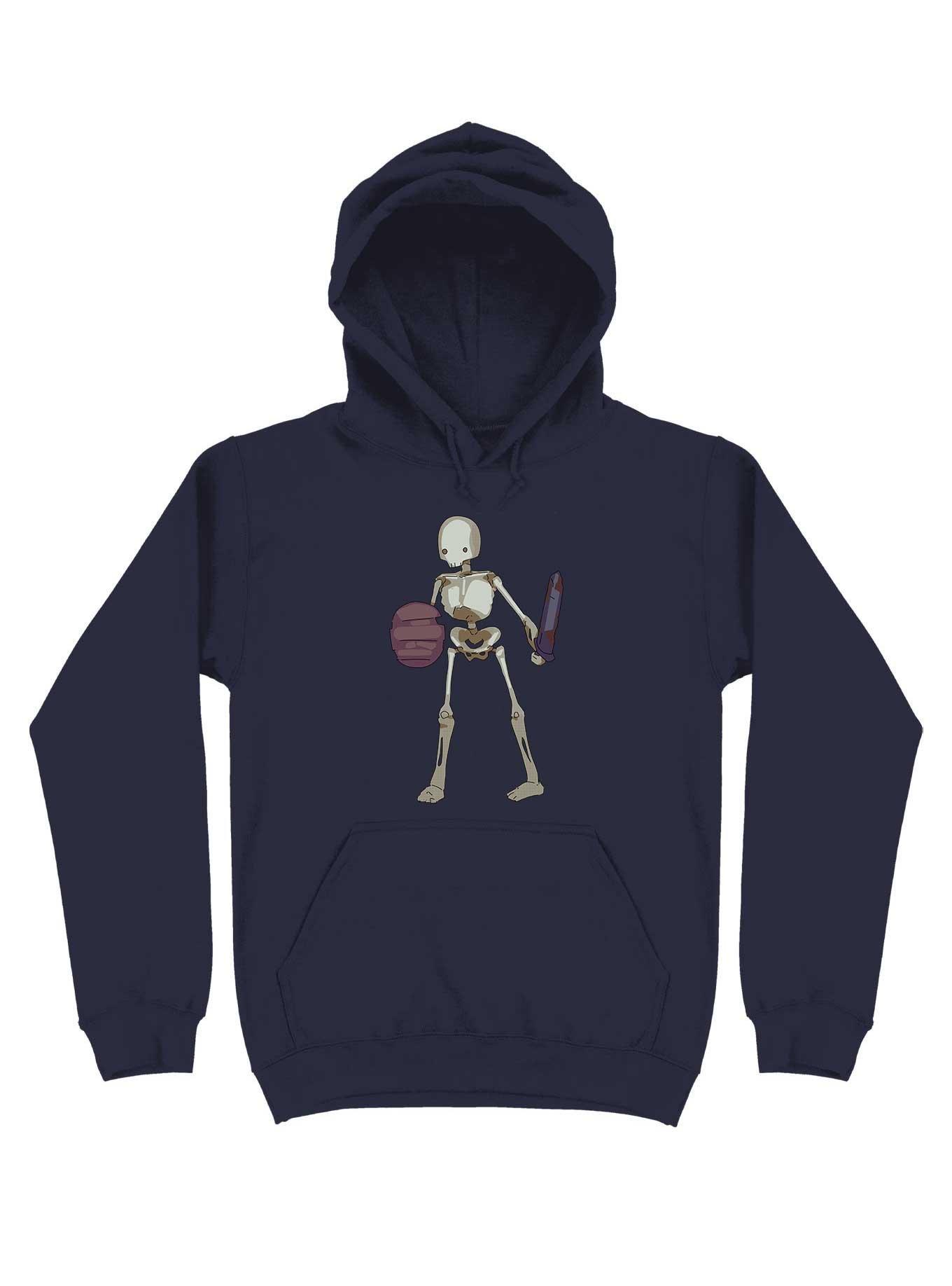 Skeletal Warrior Hoodie, NAVY, hi-res