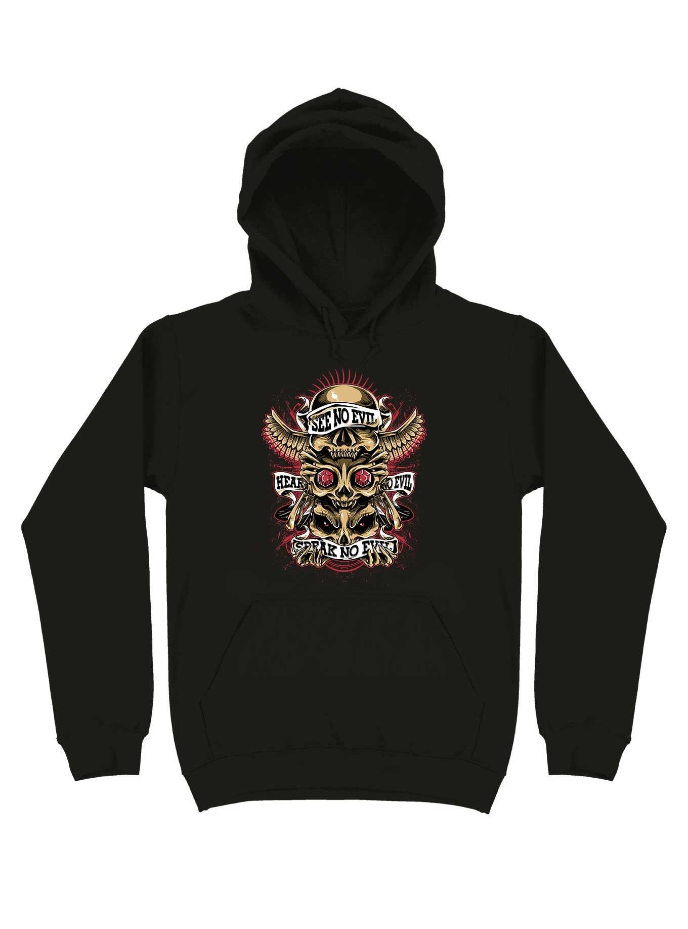 Skull Totem Hoodie, BLACK, hi-res